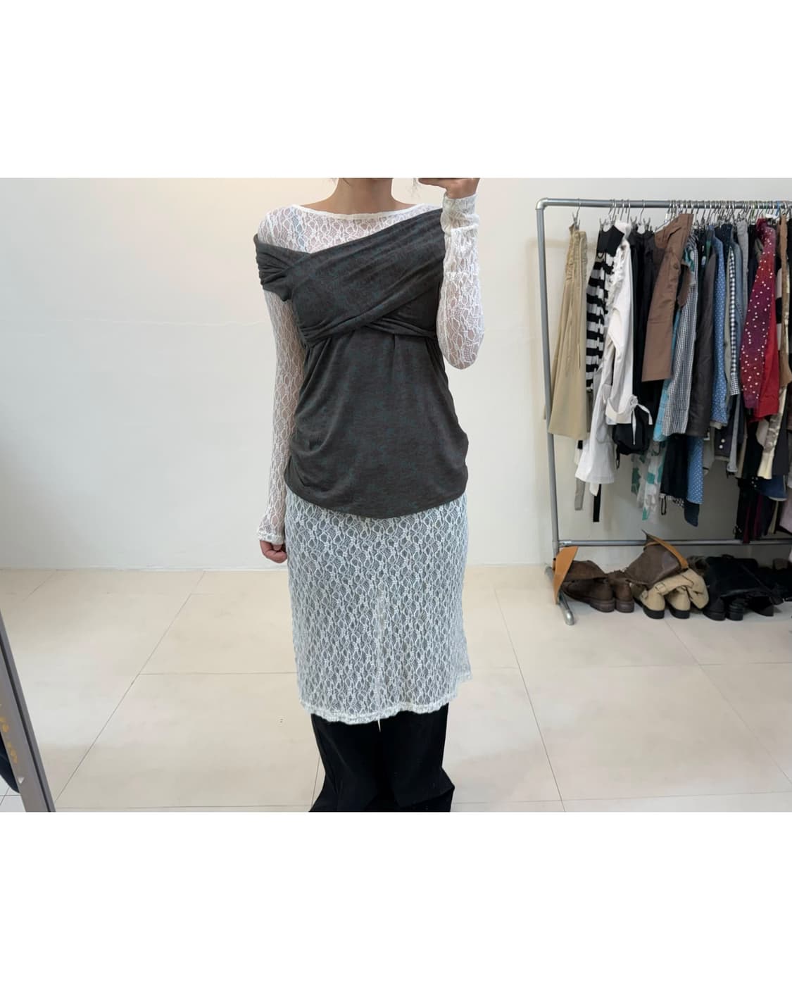 빈티지 오프숄더 상품이미지1