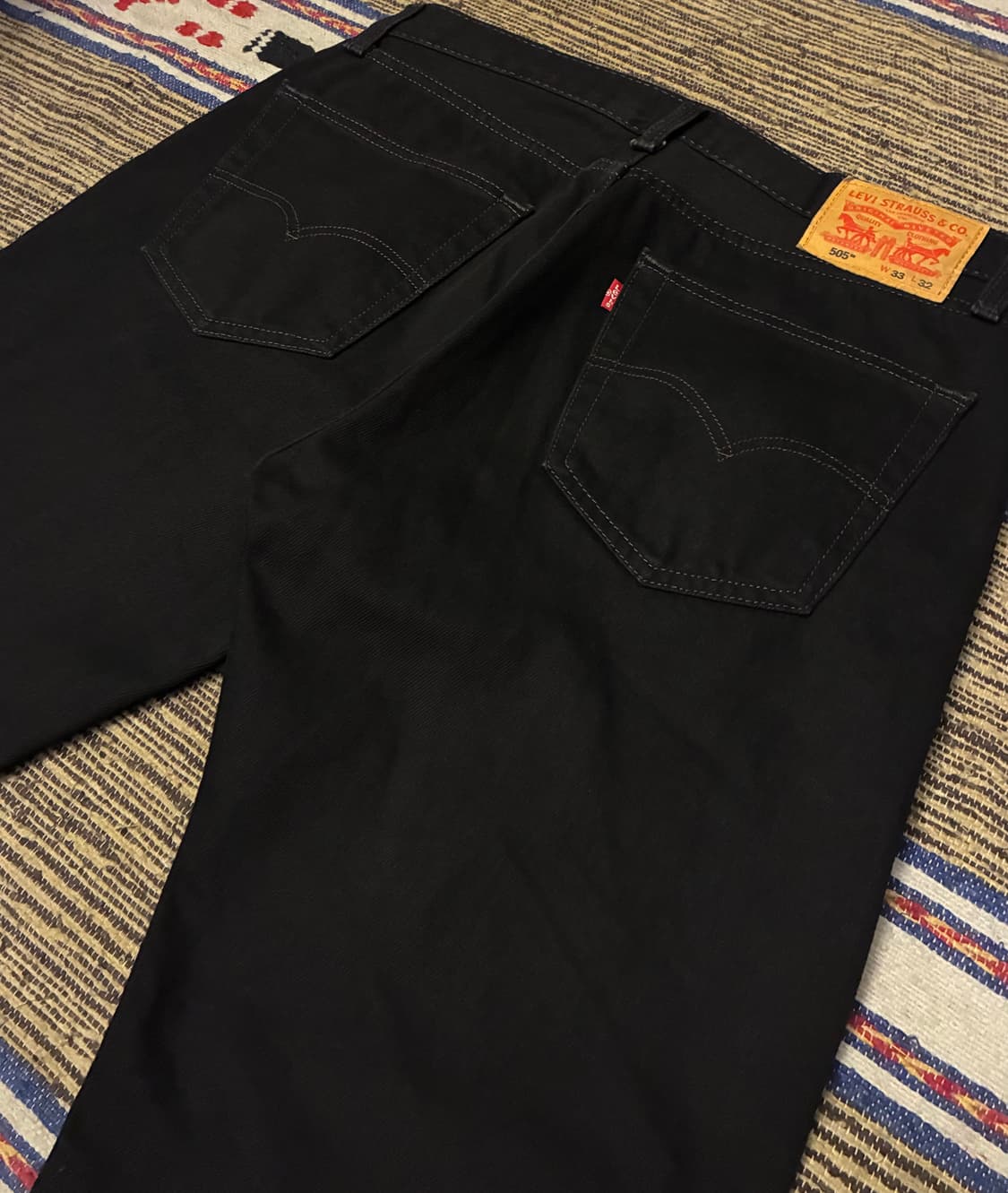 (33)Levis 리바이스 505 스트레이트 블랙진 데님 흑청 상품이미지6