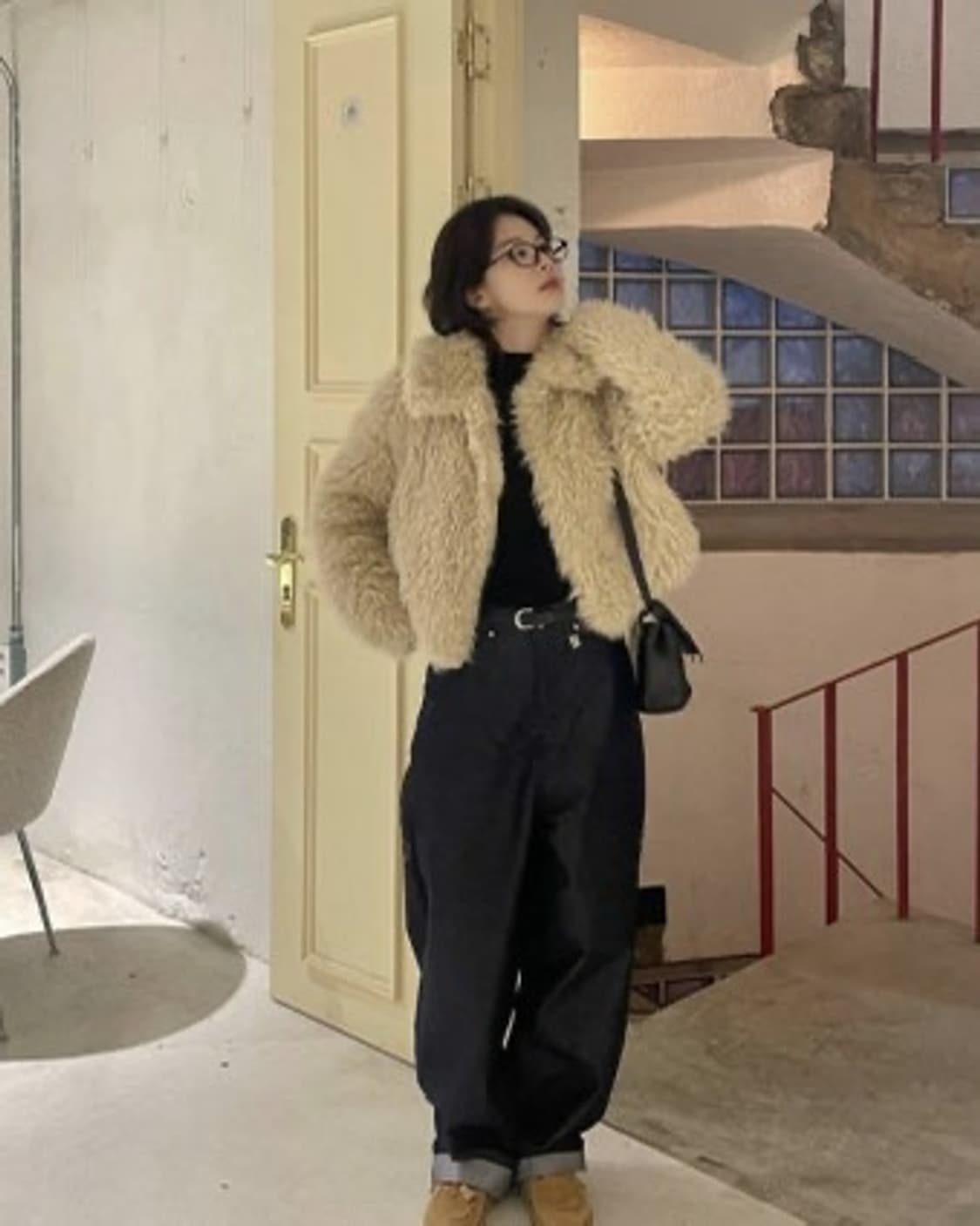 레이브 퍼 자켓 (슬기 착용) 상품이미지2