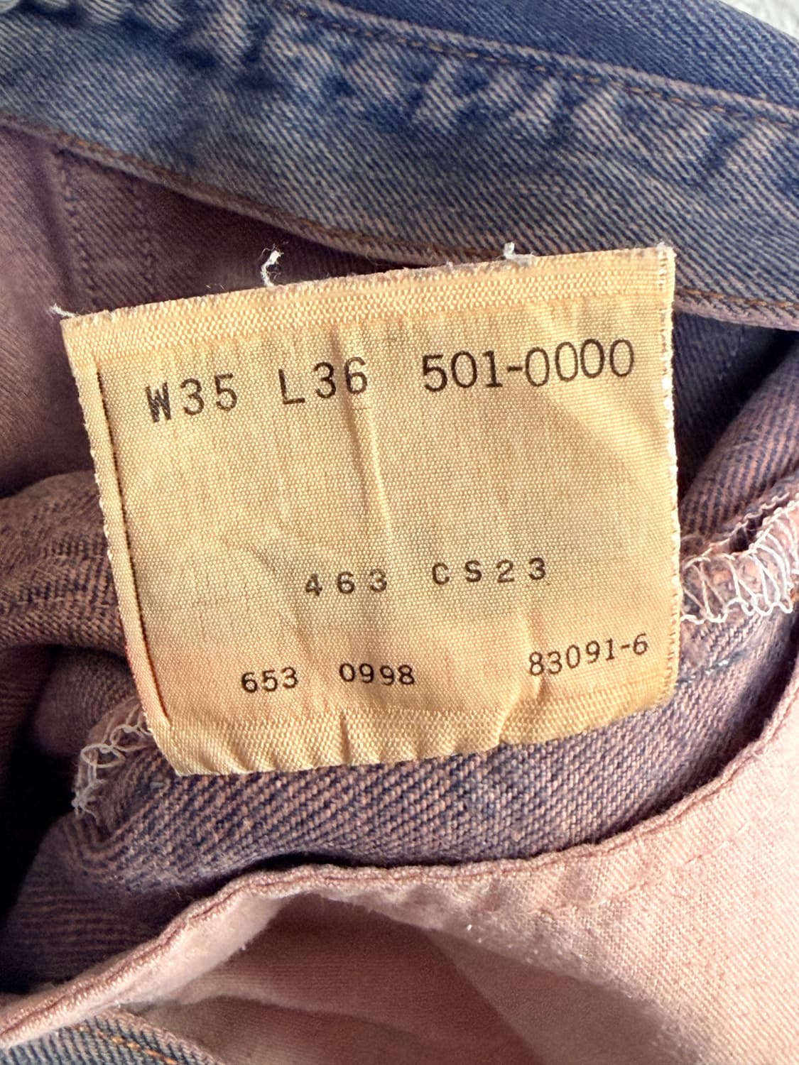 [98년산/Made in USA] 리바이스 501-0000 오리지널 빈티 상품이미지7