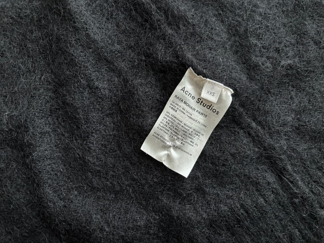 Acne Studios 아크네 모헤어 가디건 블랙 XXS 상품이미지3