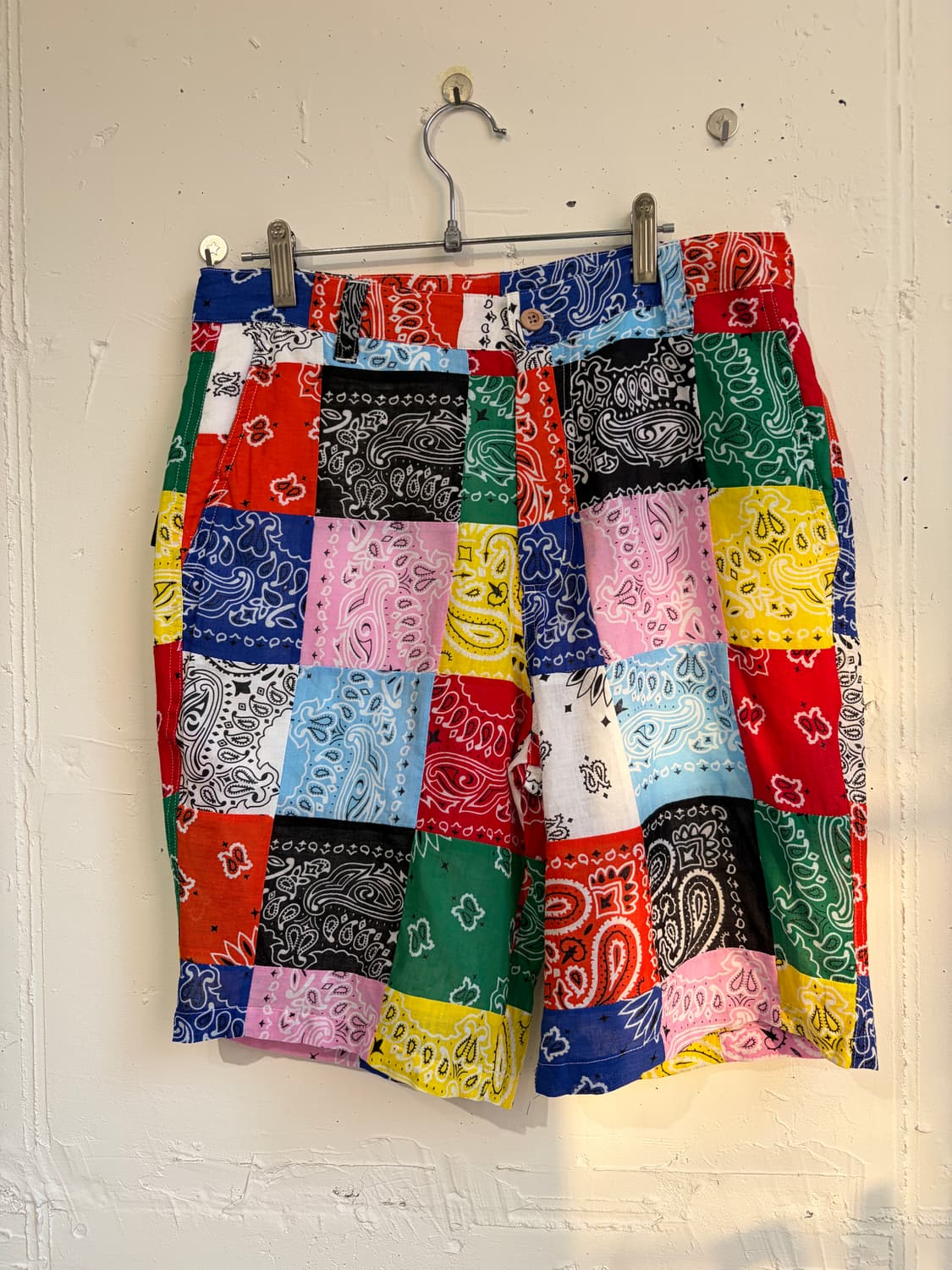 screp bandana patchwork shorts  상품이미지1