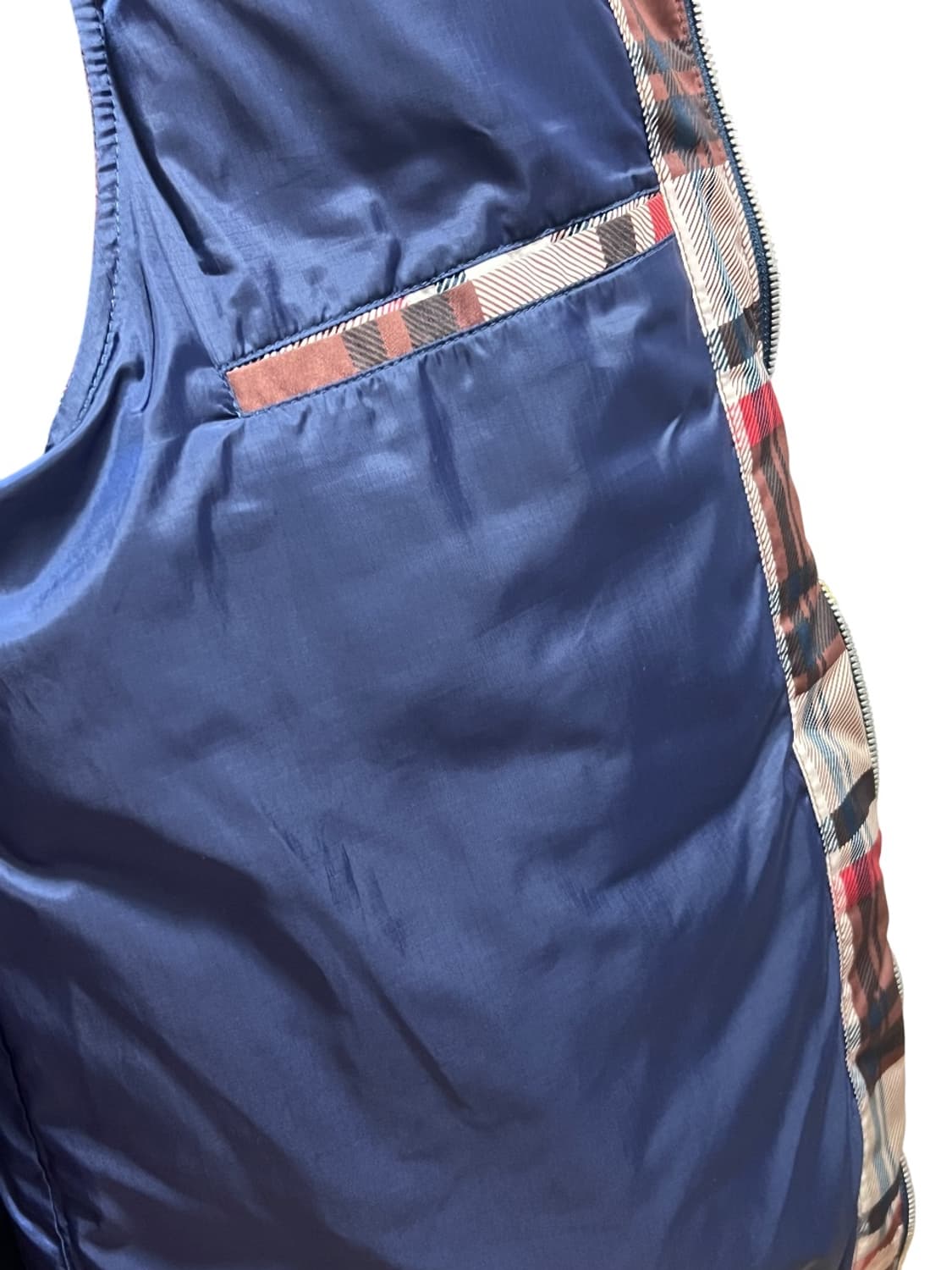 L/베이프 bape 체크 패딩조끼 (빈티지제품) 상품이미지6