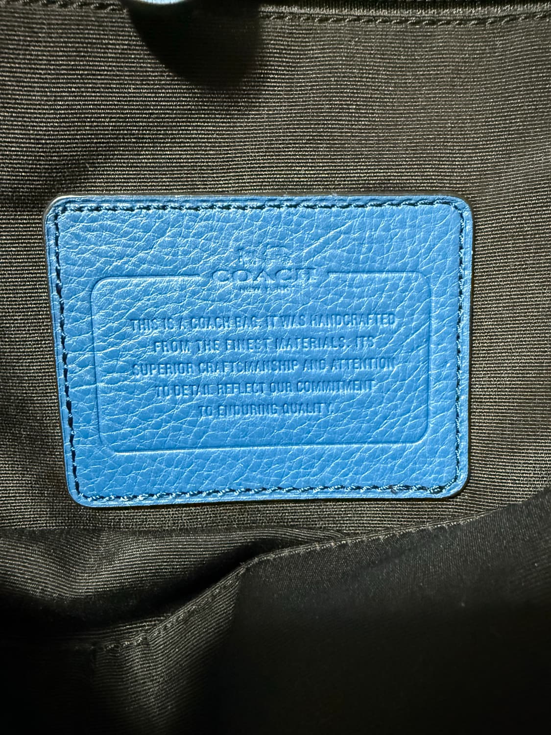 코치 시그니처 & 블루 레더 배색 백팩 상품이미지4