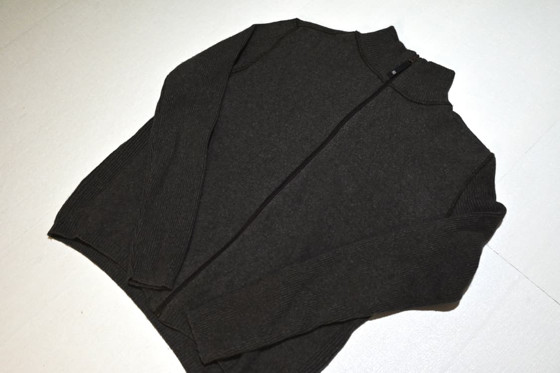 Armani jeans 2001 rib knit zip 상품이미지1