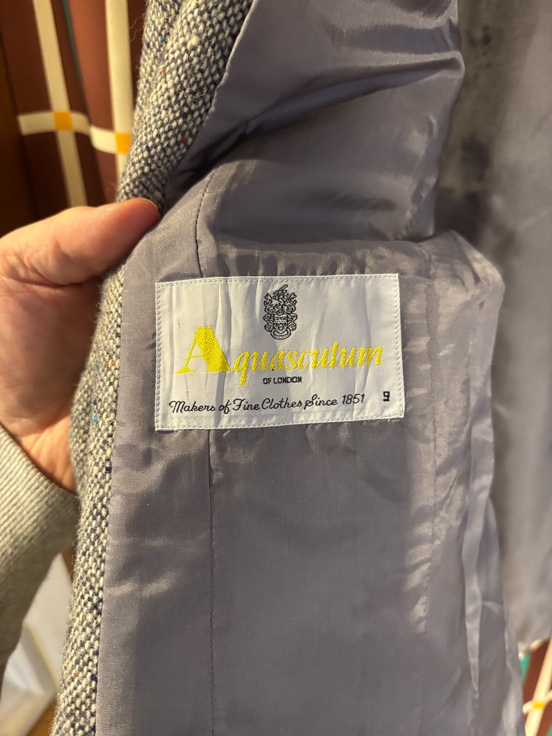 아쿠아스큐텀 체크 블레이저 상품이미지4