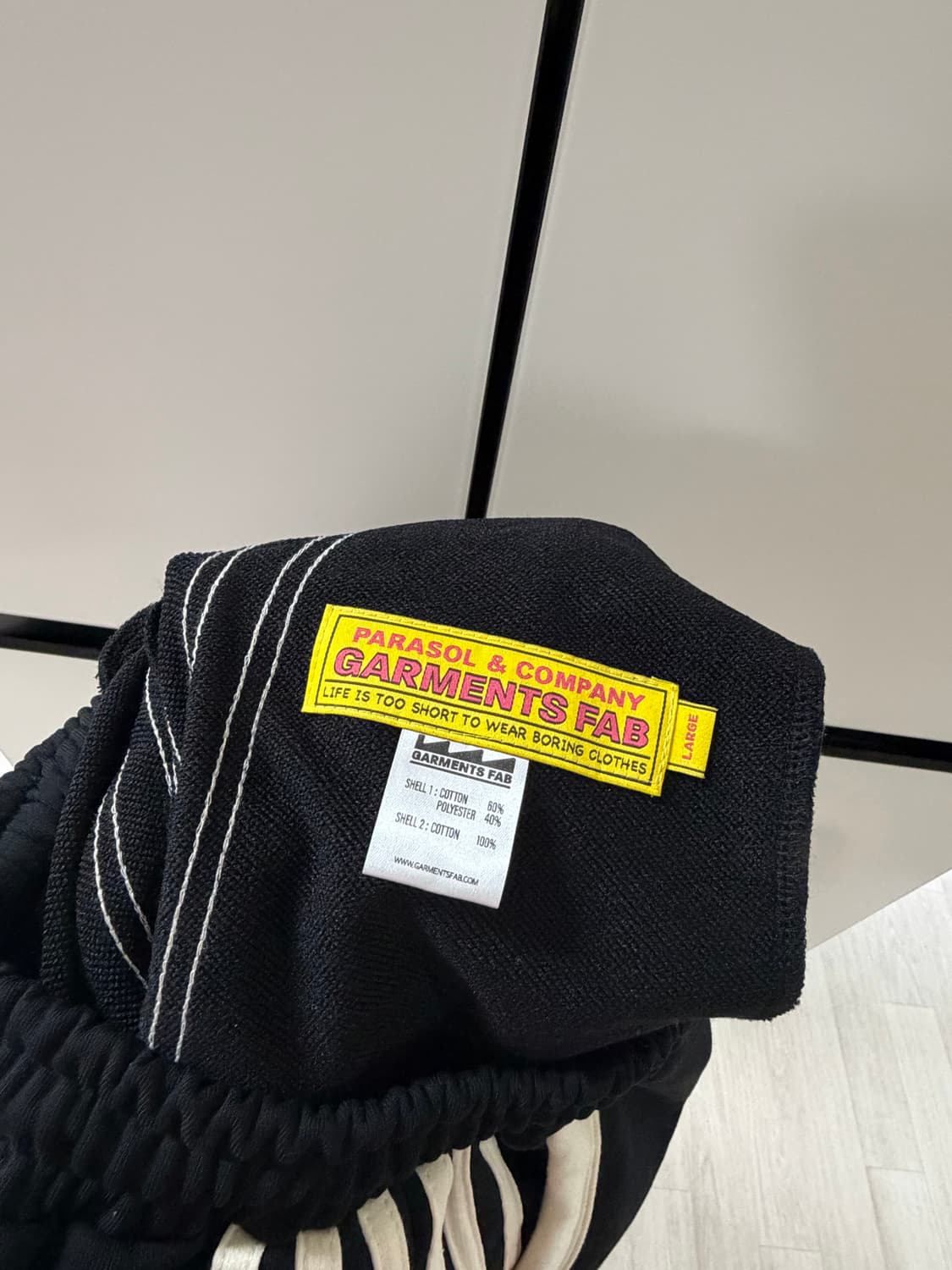 가먼츠팹 Layered Sweatpants (BLACK)  L 상품이미지2