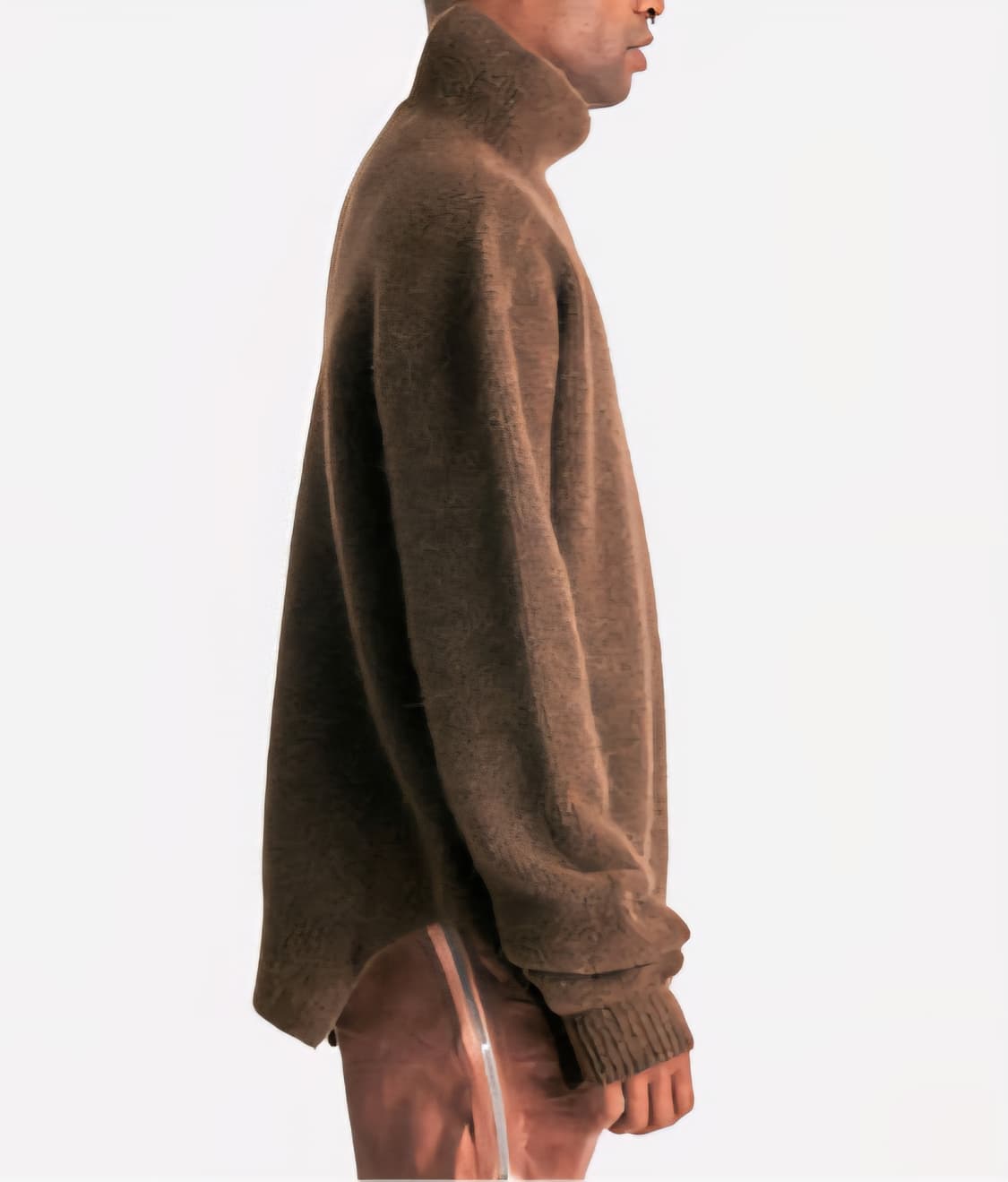 릭오웬스 헤비 알파카 피셔맨 타바드 브라운 상품이미지4