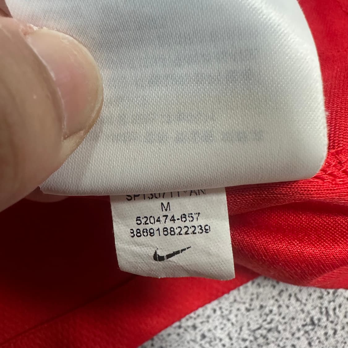 ✨ (바배) 나이키 7번 마킹 레드 기능성 롱슬리브 상품이미지5