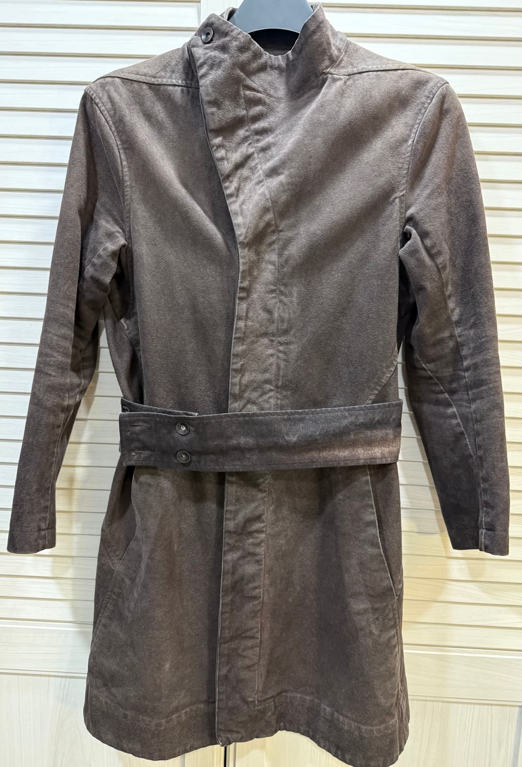 Rick Owens 아카이브 캔버스 벨티드 코트 Limo 2011 상품이미지4