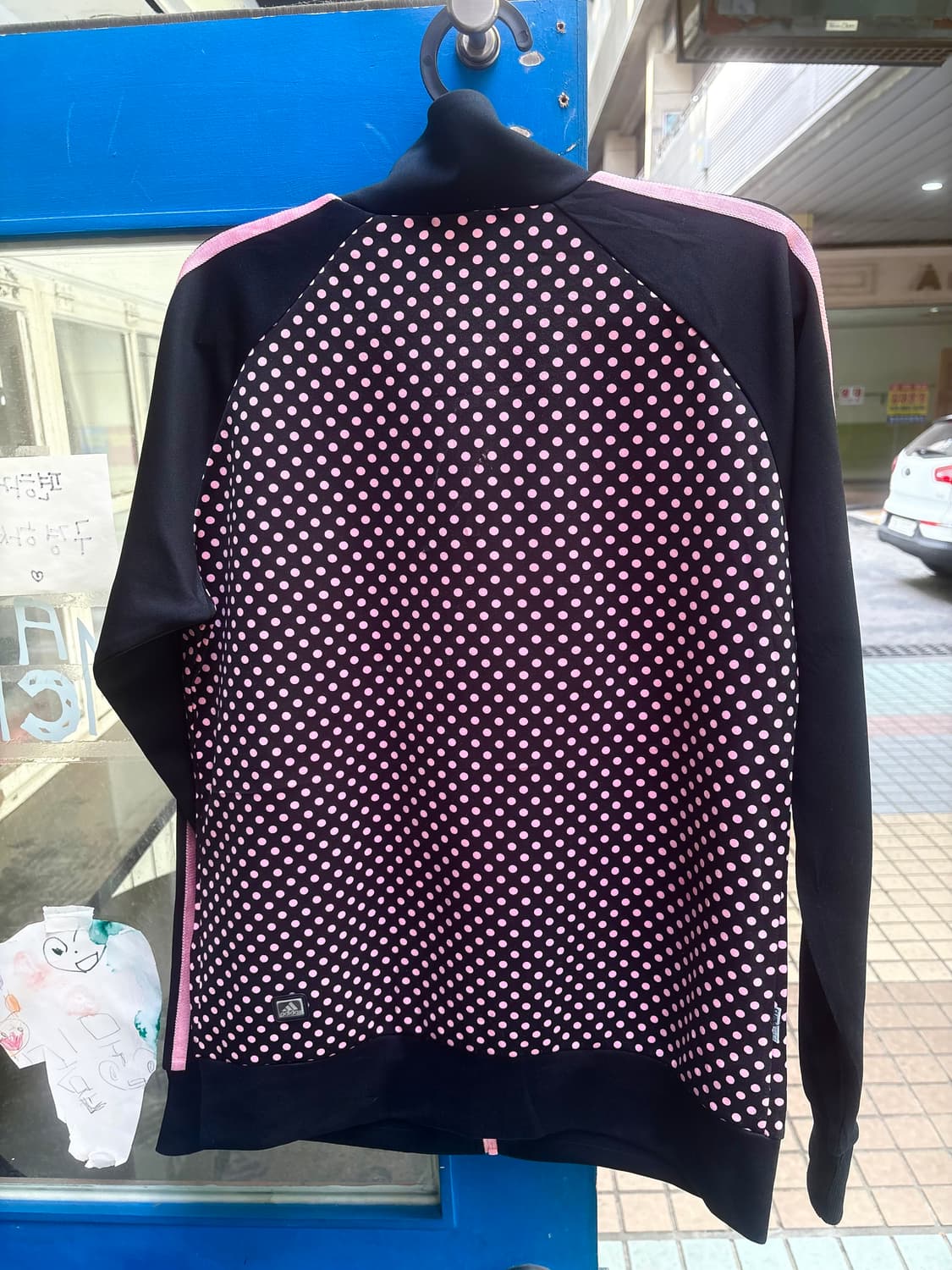 아디다스 블랙핑크 도트 집업 져지 상품이미지2