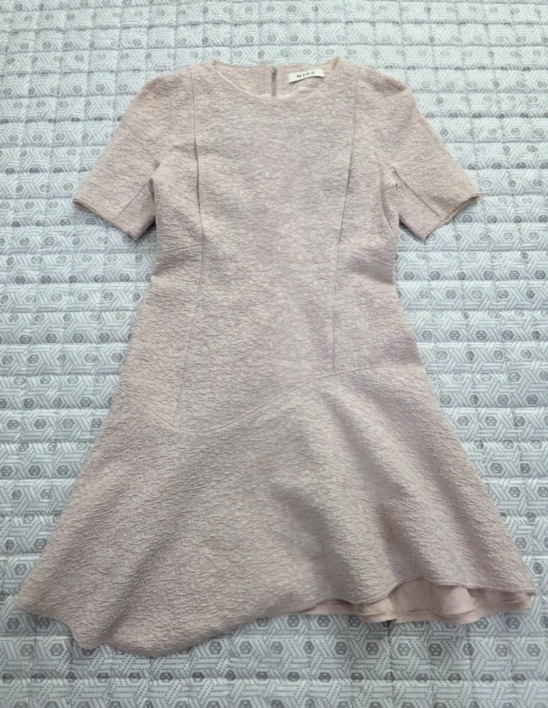 MINE 연핑크 트위드 미니 원피스 ~55 상품이미지2