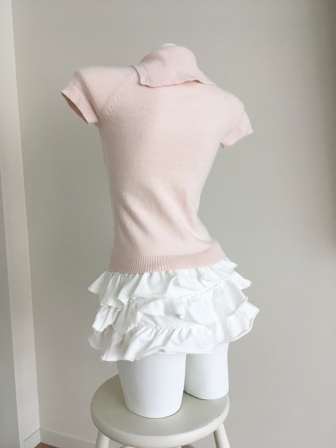 연핑크 큐빅 아가일 앙고라 니트탑 히메갸루 러블리 달천깔 상품이미지5