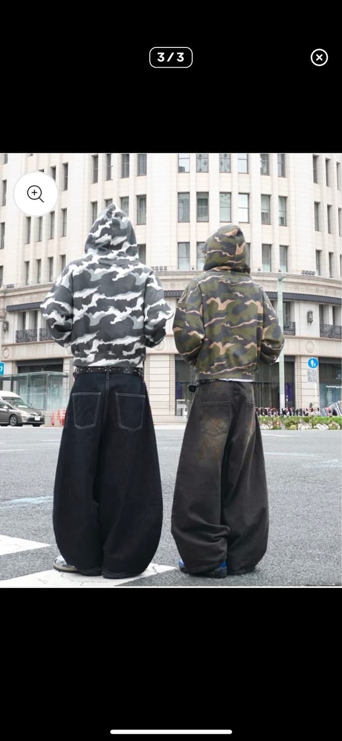 Belvet 카모 후드 M 그린 상품이미지3