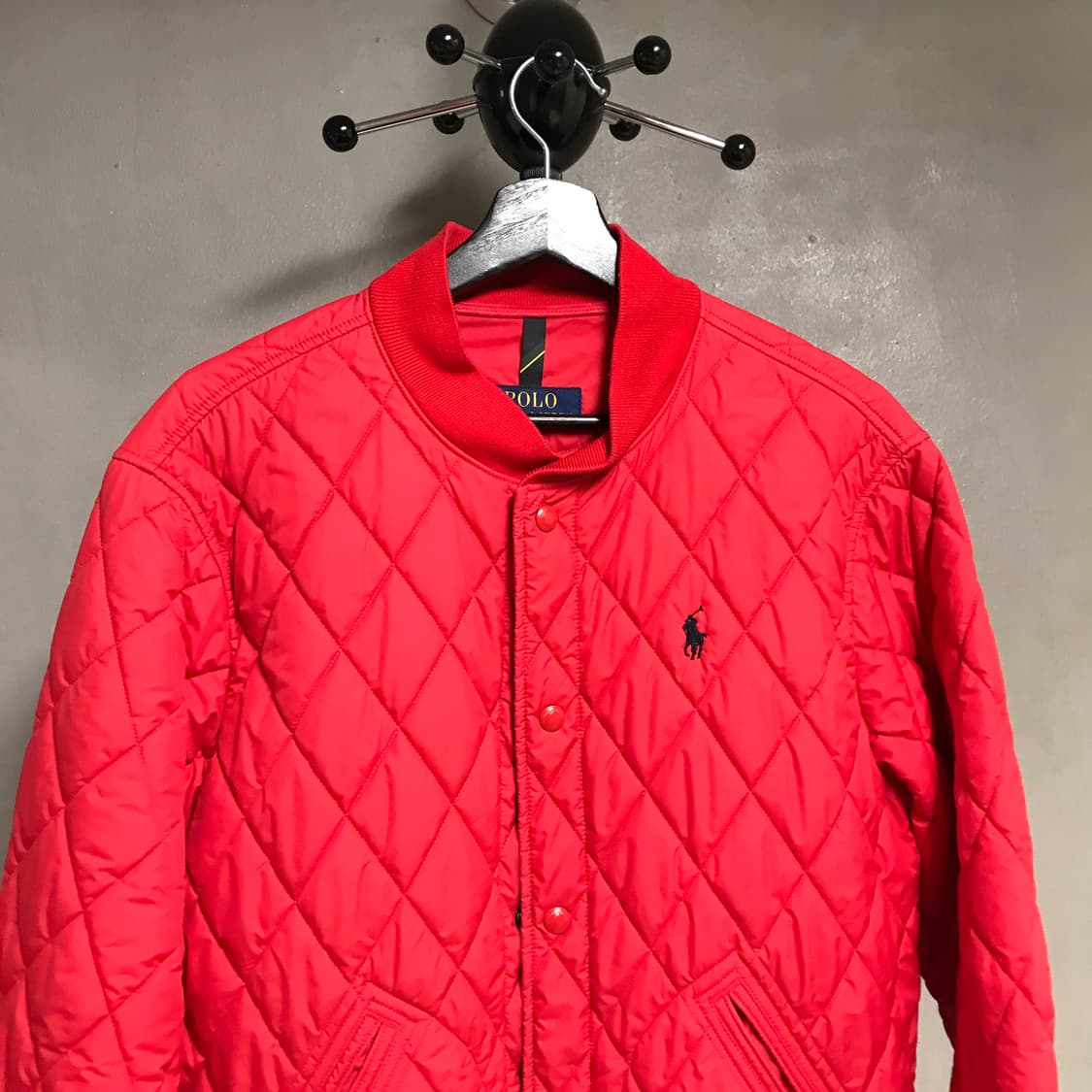 폴로 랄프로렌 QR 퀄팅 자켓 레드 M 상품이미지2
