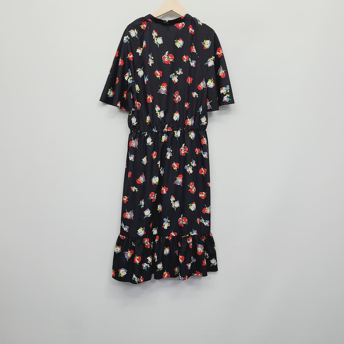 [정품] 로렌 랄프로렌 플로럴 리본 타이 밴딩 롱 원피스 (블랙/8) 상품이미지5