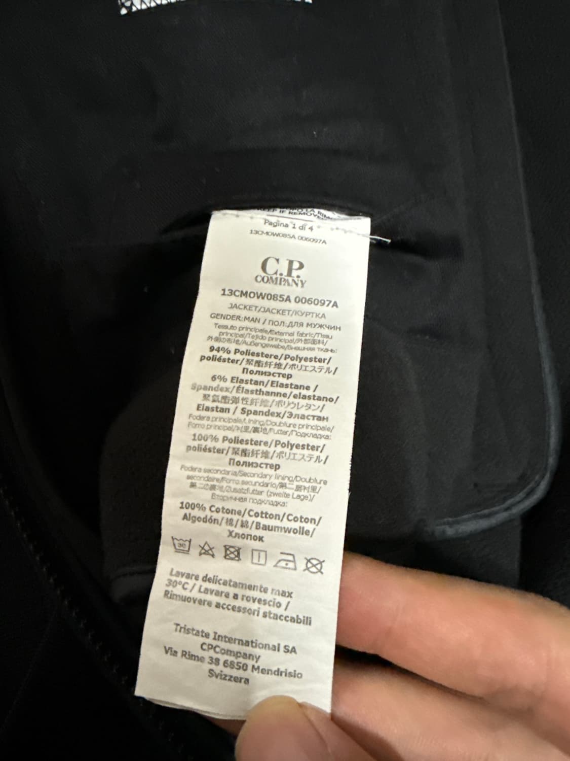 CP컴퍼니 렌즈 와펜 쉘 자켓 블랙 52(XL) 상품이미지7