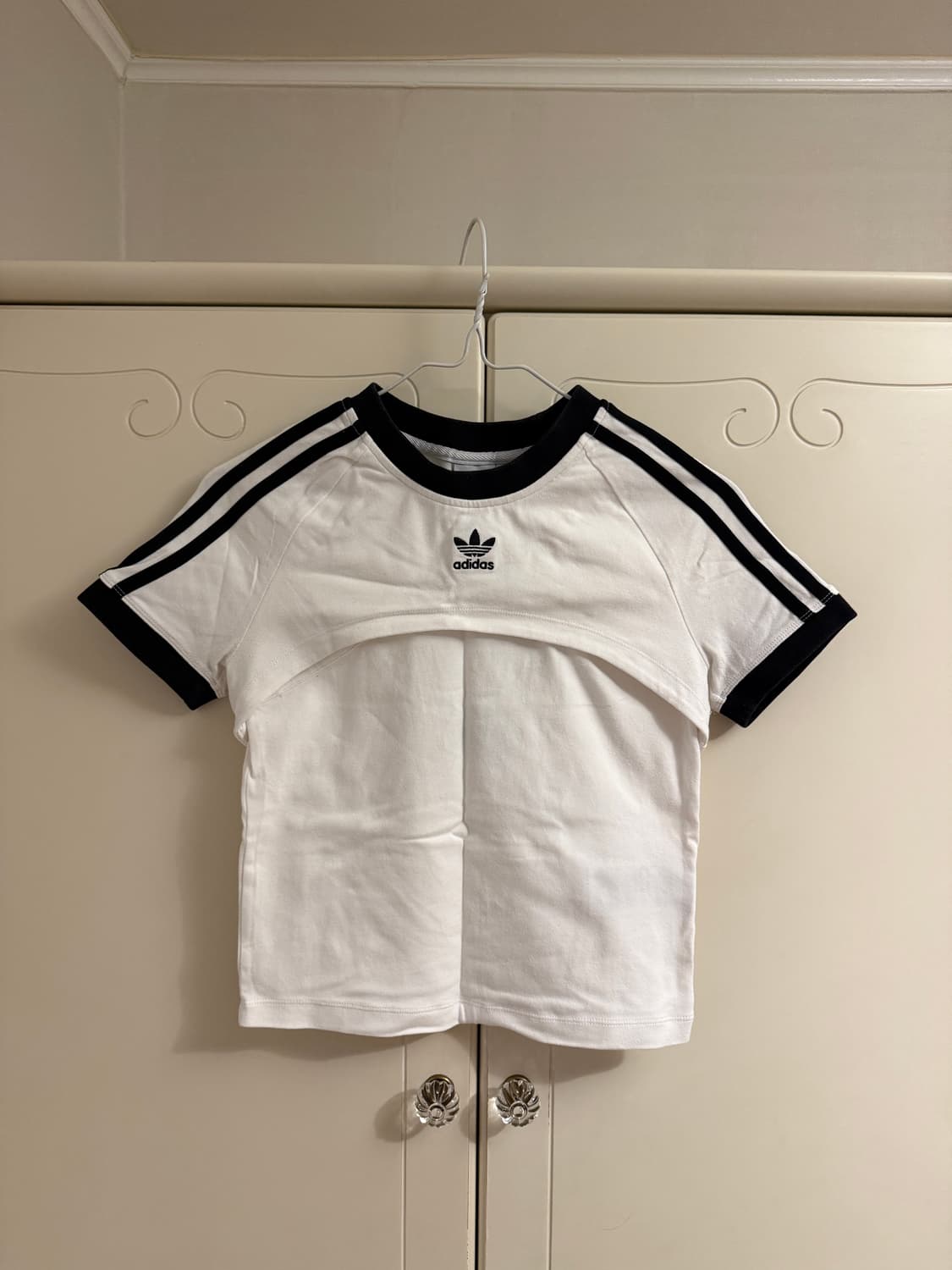 Adidas 아디다스 반팔 올웨이즈 투 인 원 3S 크롭 티셔츠  상품이미지2