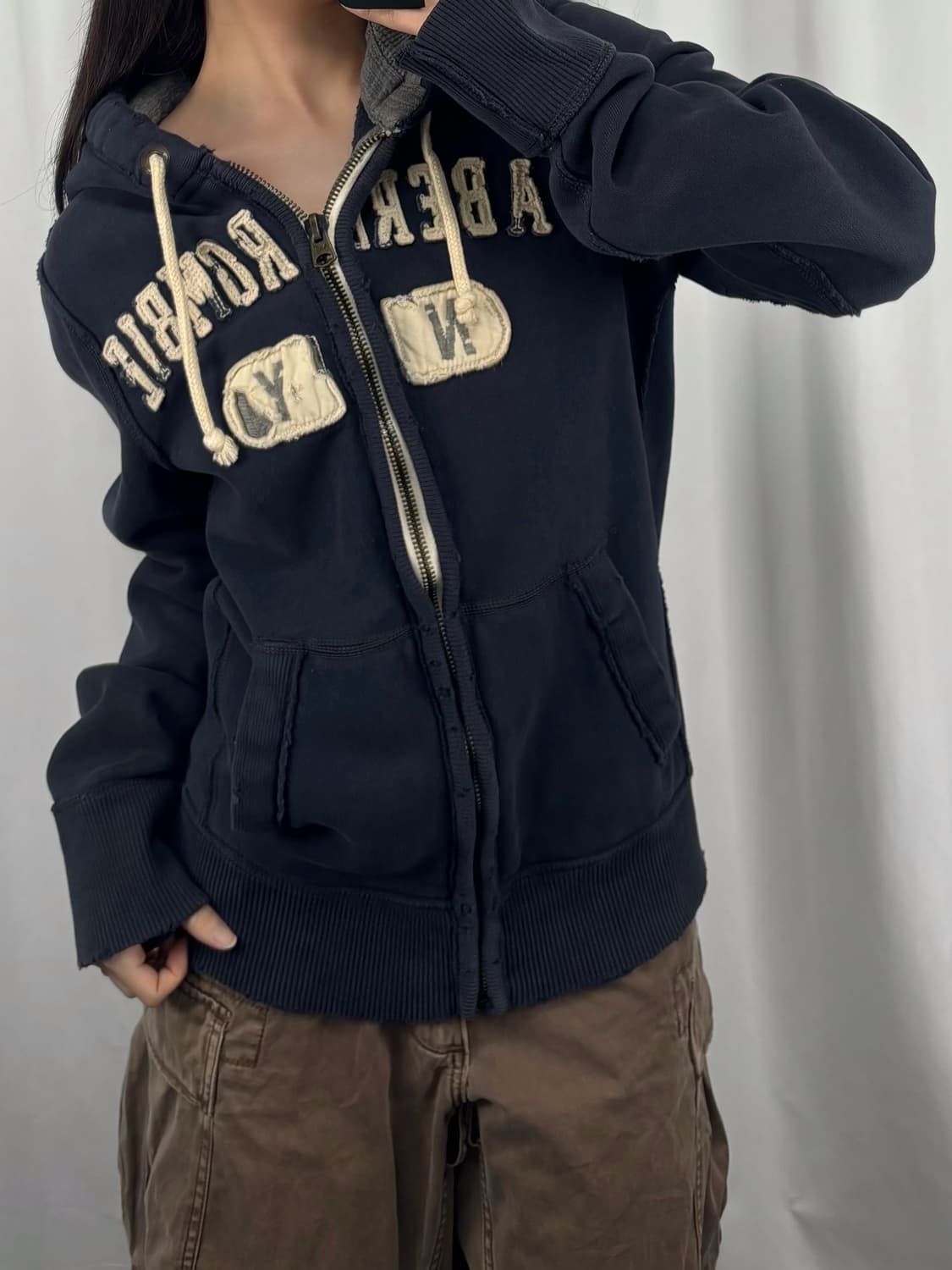 아베크롬비 네이비 후드집업 상품이미지2