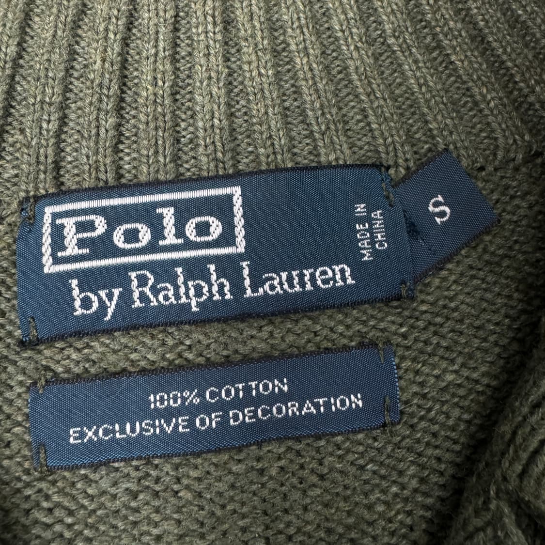 폴로 포니 카키 반집업 니트 상품이미지5