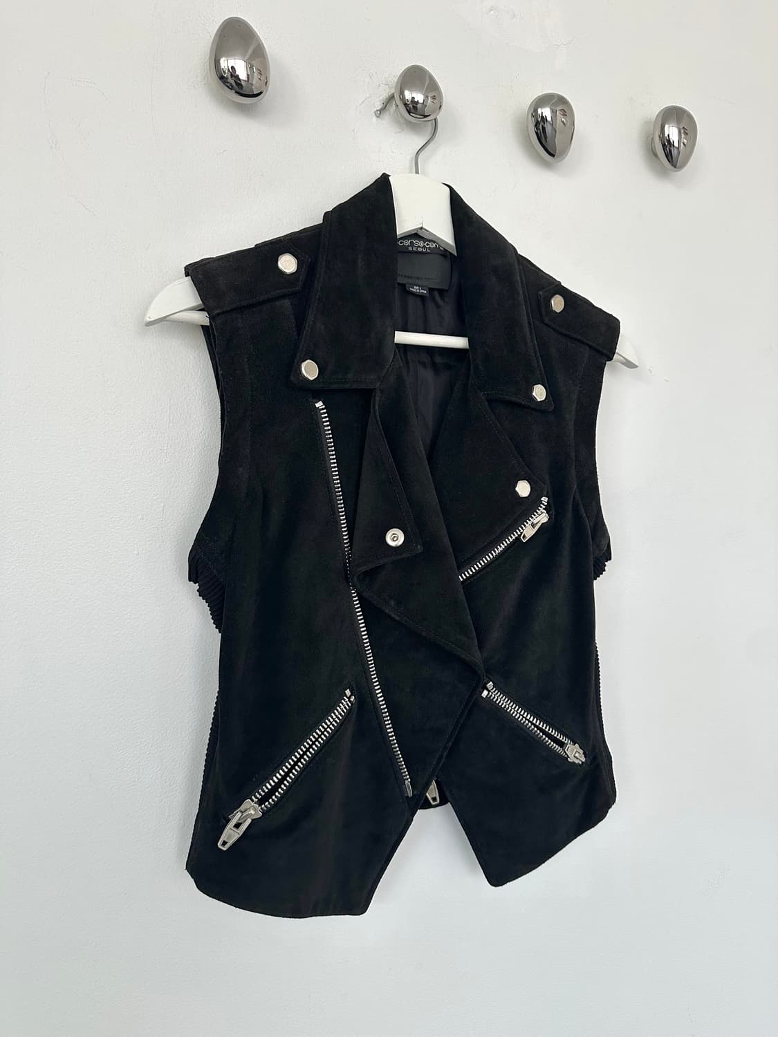 알렉산더왕 스웨이드 레더 바이커 베스트 상품이미지2