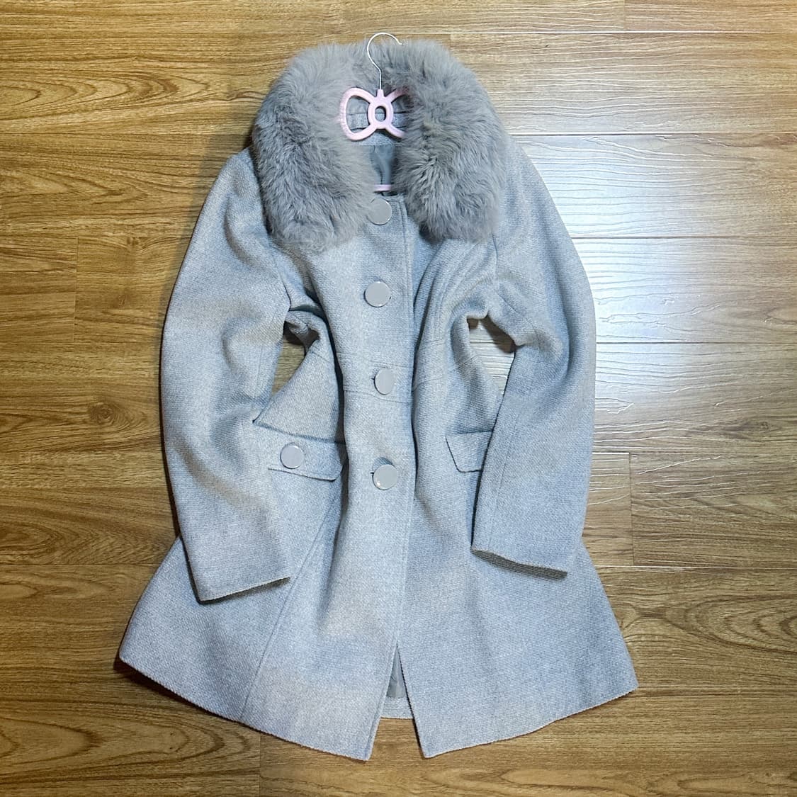 빈티지 퍼 코트 달천깔 히메갸루 로걀 라떼 일브 그레이 헤이세이 공겜여주 상품이미지1