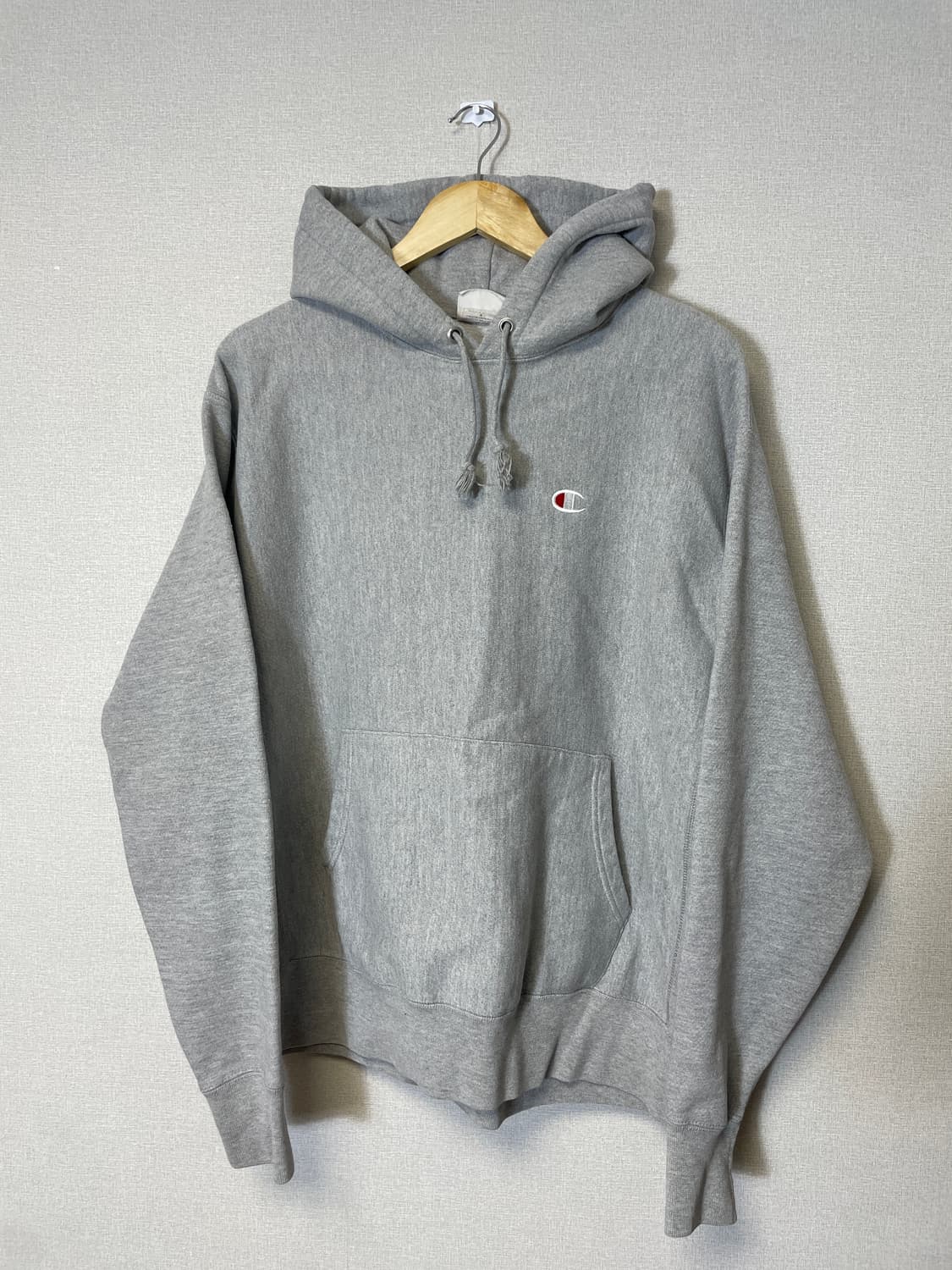 챔피온 리버스위브 그레이 후드 상품이미지1
