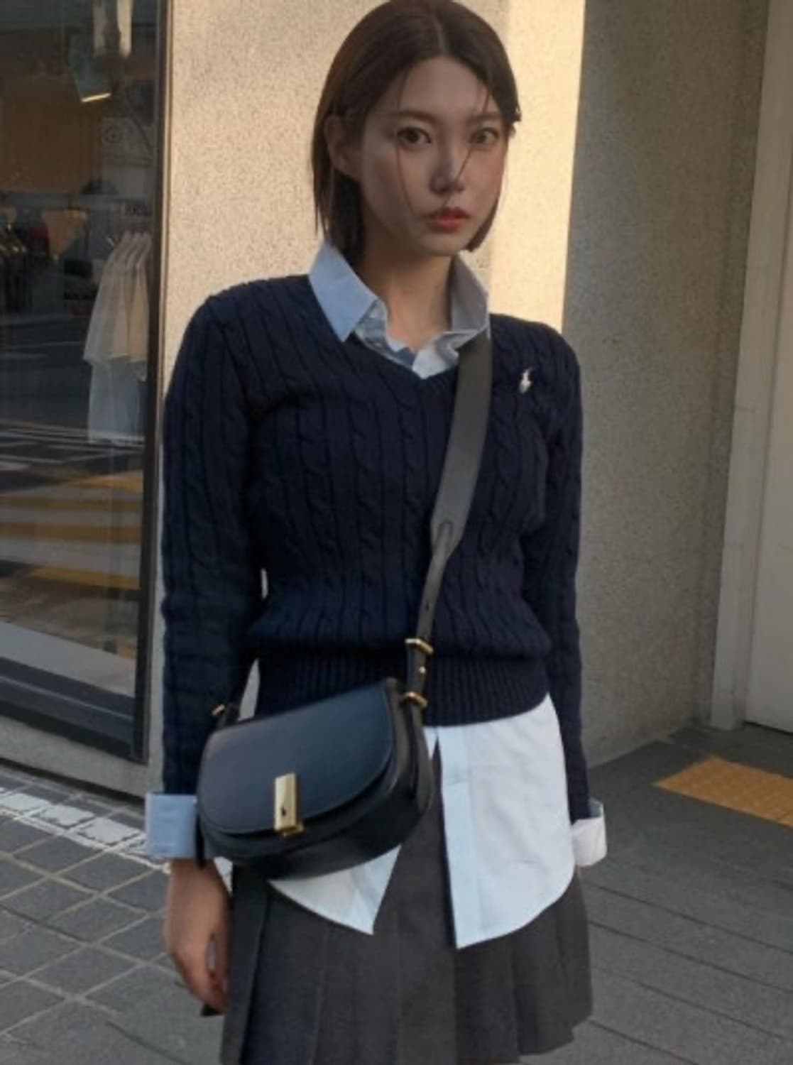 Polo 폴로랄프로렌 브이넥 케이블니트 상품이미지3