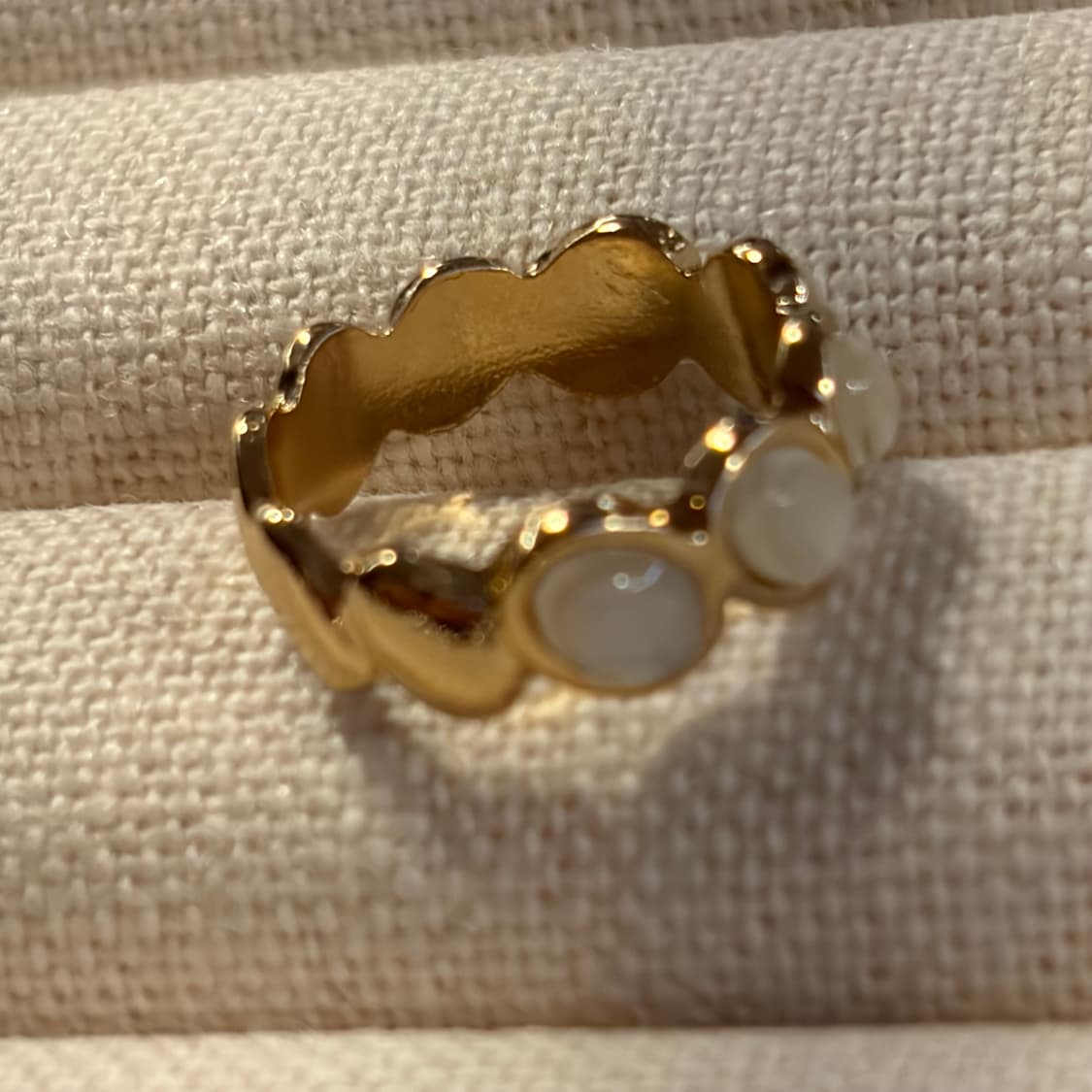 새상품 여성 신주 반반 원석 골드 반지 상품이미지3