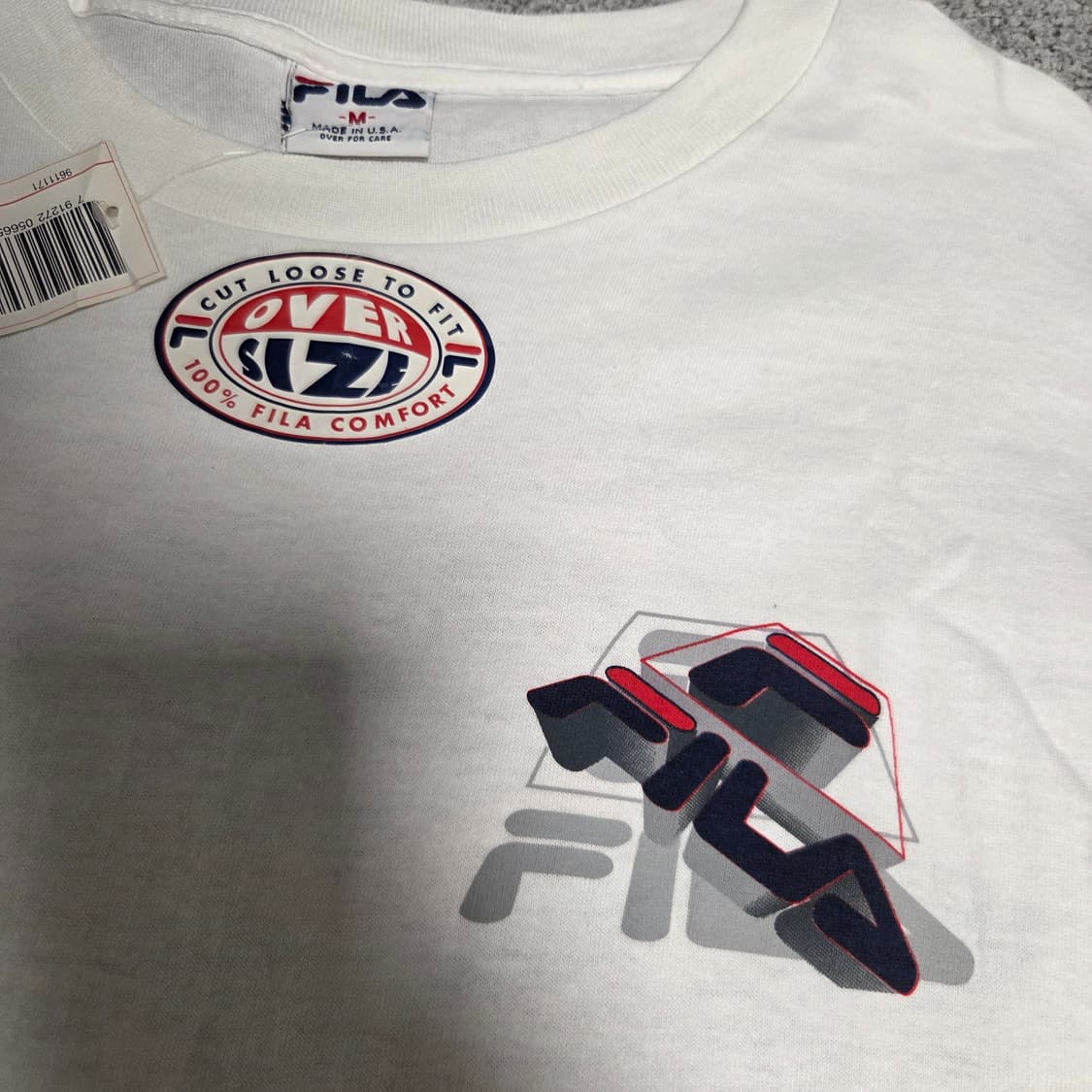 90s 미국제 FILA 반팔 티셔츠 L(100) 상품이미지4