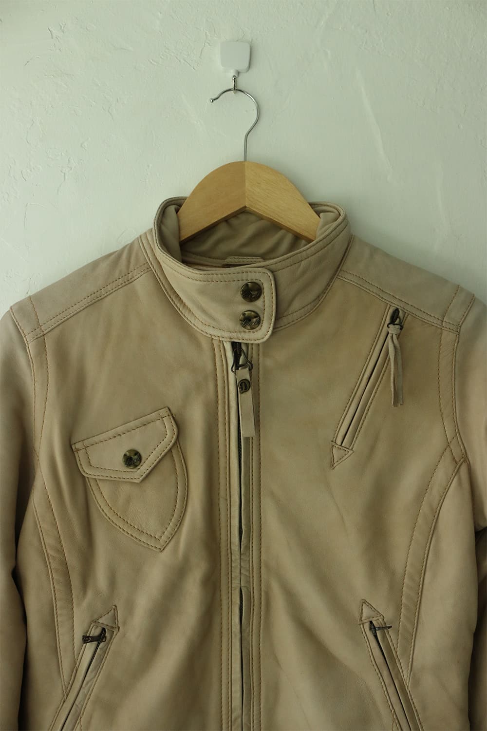 디젤 베이지 유틸리티 레더 자켓 상품이미지4