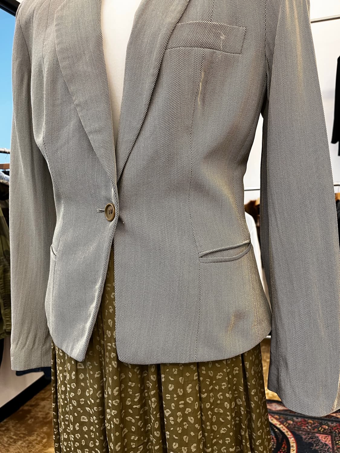 조르지오 아르마니 싱글 테일러드 재킷 그레이 상품이미지4