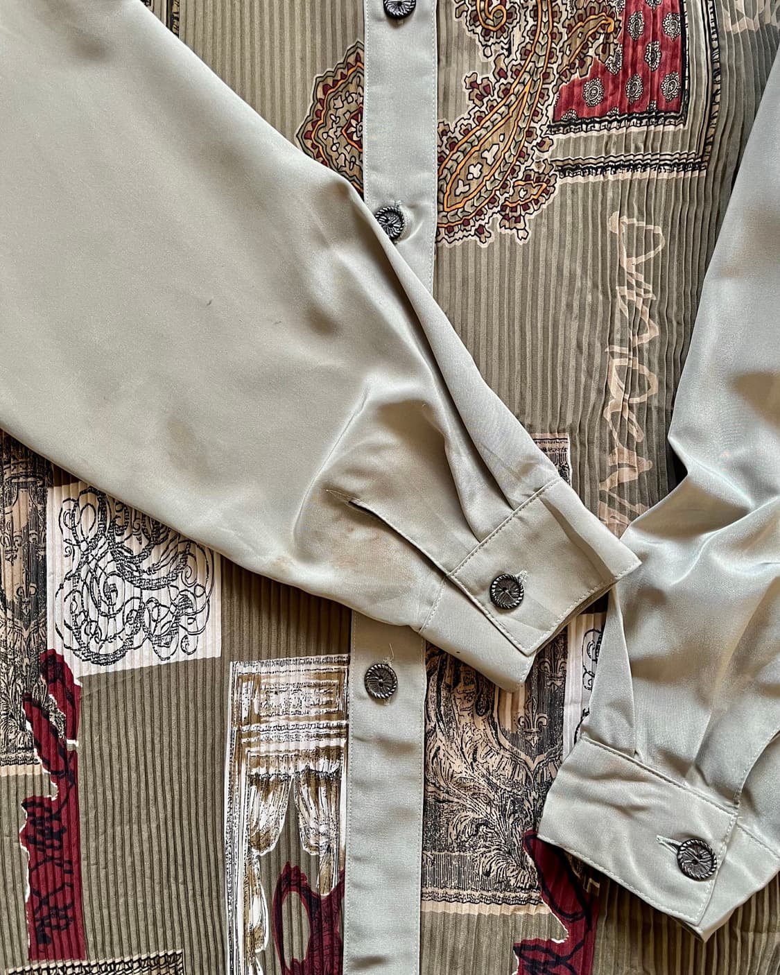 1980-90s Vinidian Antique Pleats Shirt 상품이미지7