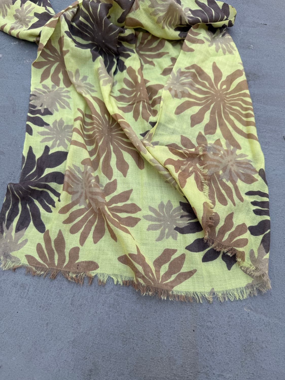 green flower scarf 플라워 스카프 상품이미지5
