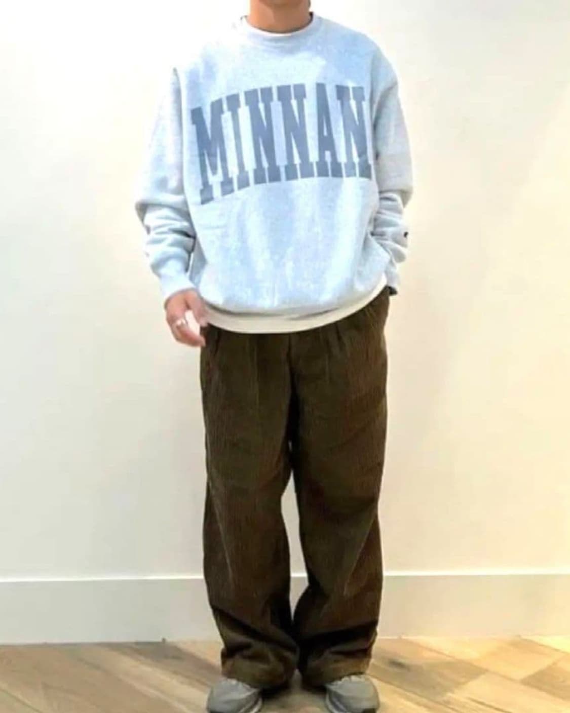 [XL] 빔즈 x 챔피온 x 민나노 스웻셔츠 그레이 상품이미지5