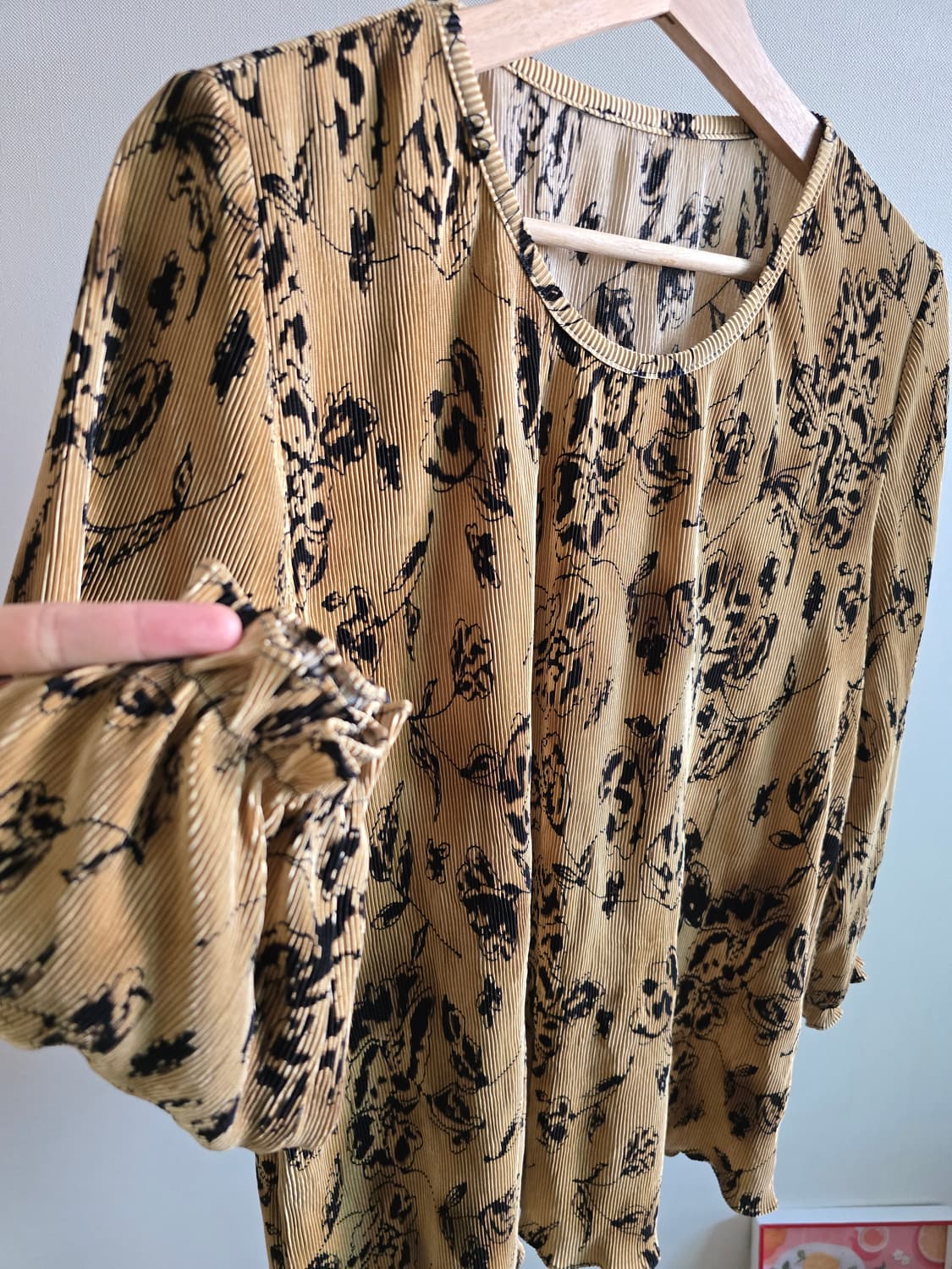 Vintage pleated floral blouse 상품이미지4