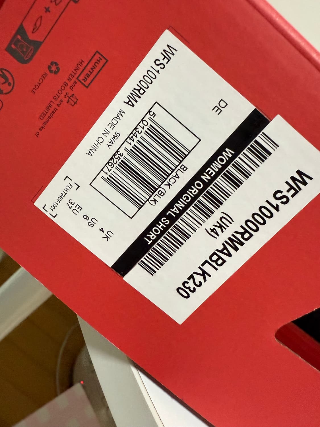 헌터 오리지날 숏 블랙 230 상품이미지8