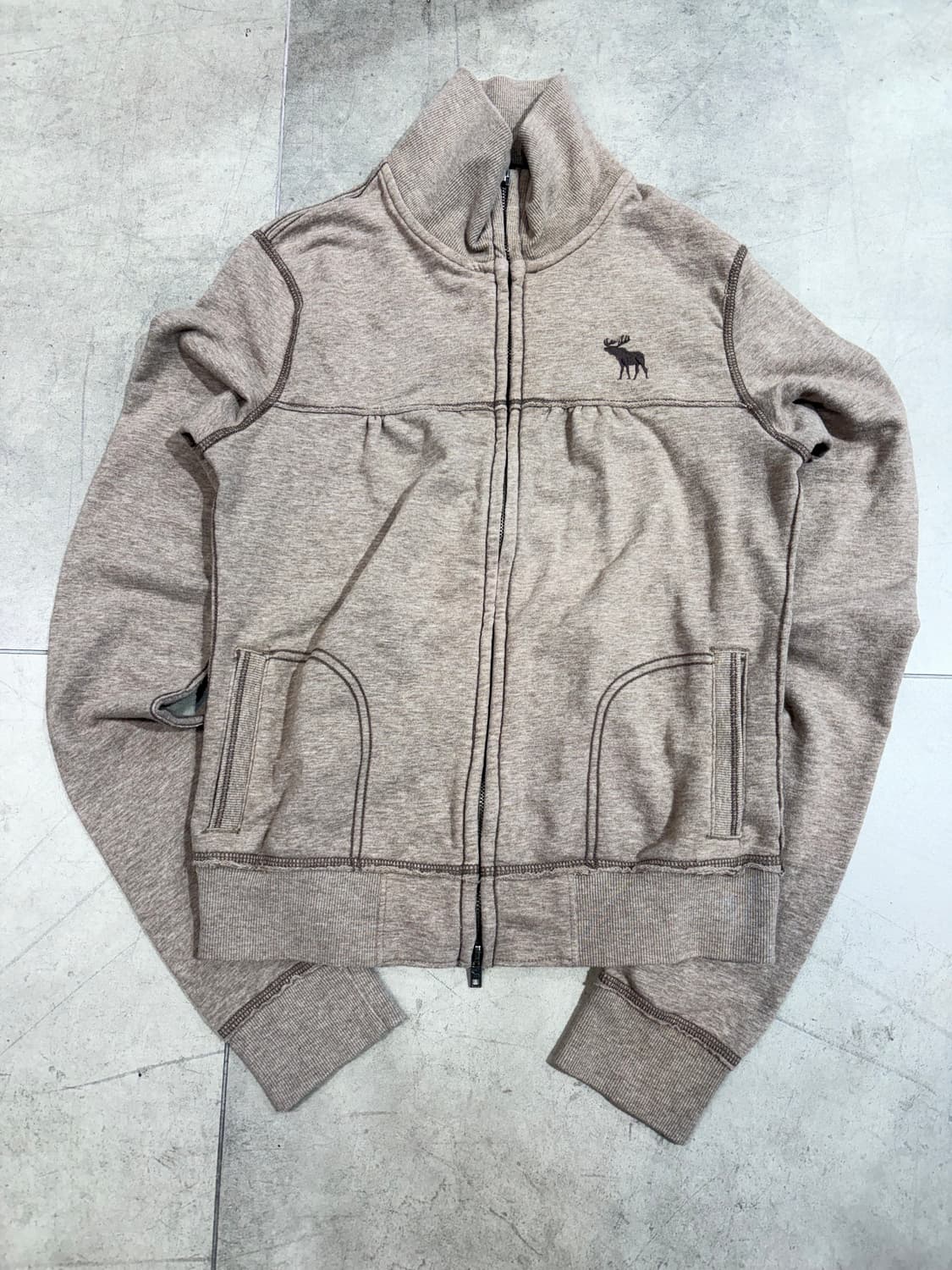 아베크롬비 모카 초코 브라운 집업 자켓 상품이미지2