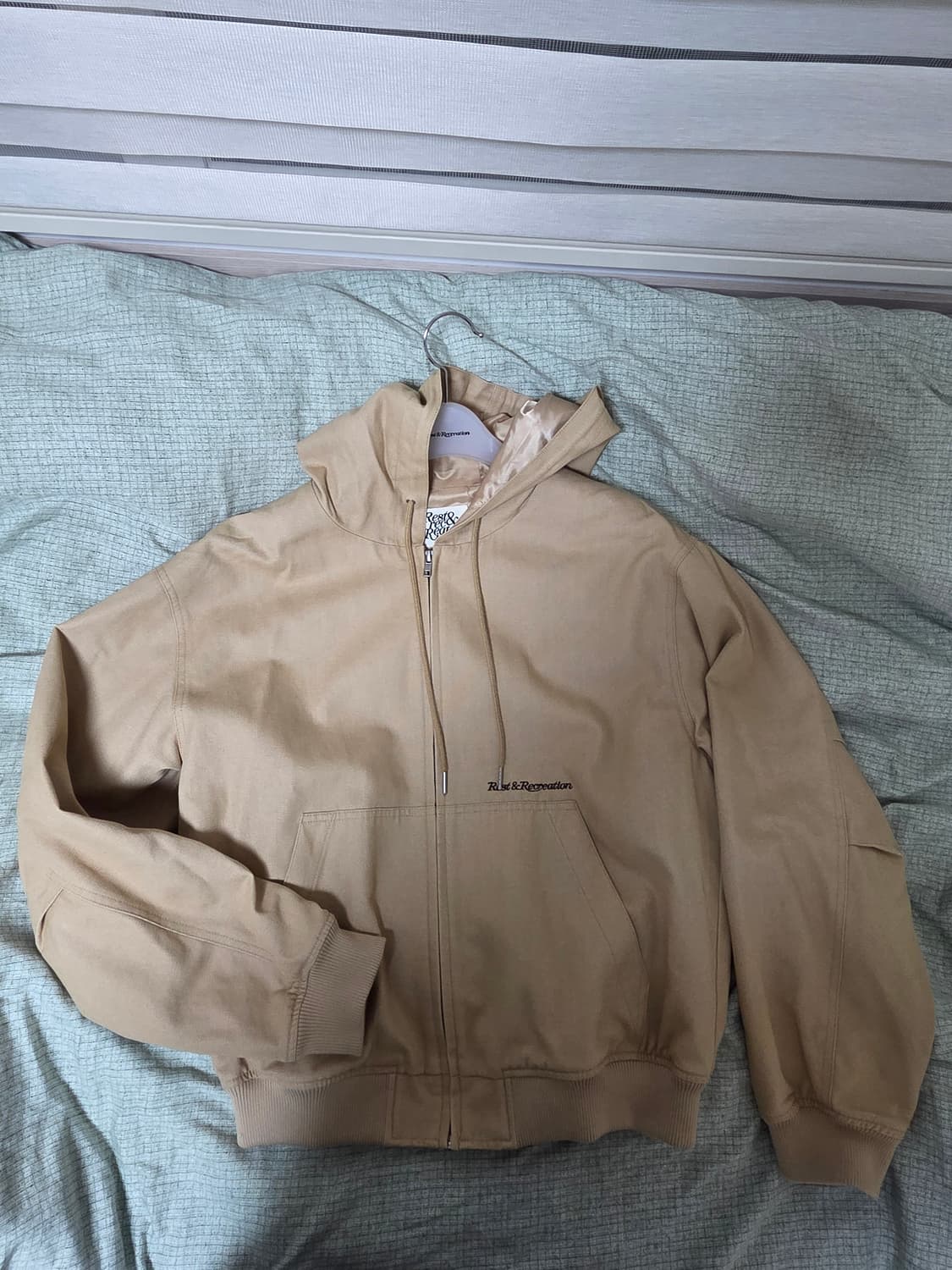 Rest&Recreation 코튼 후드 자켓 베이지 상품이미지1