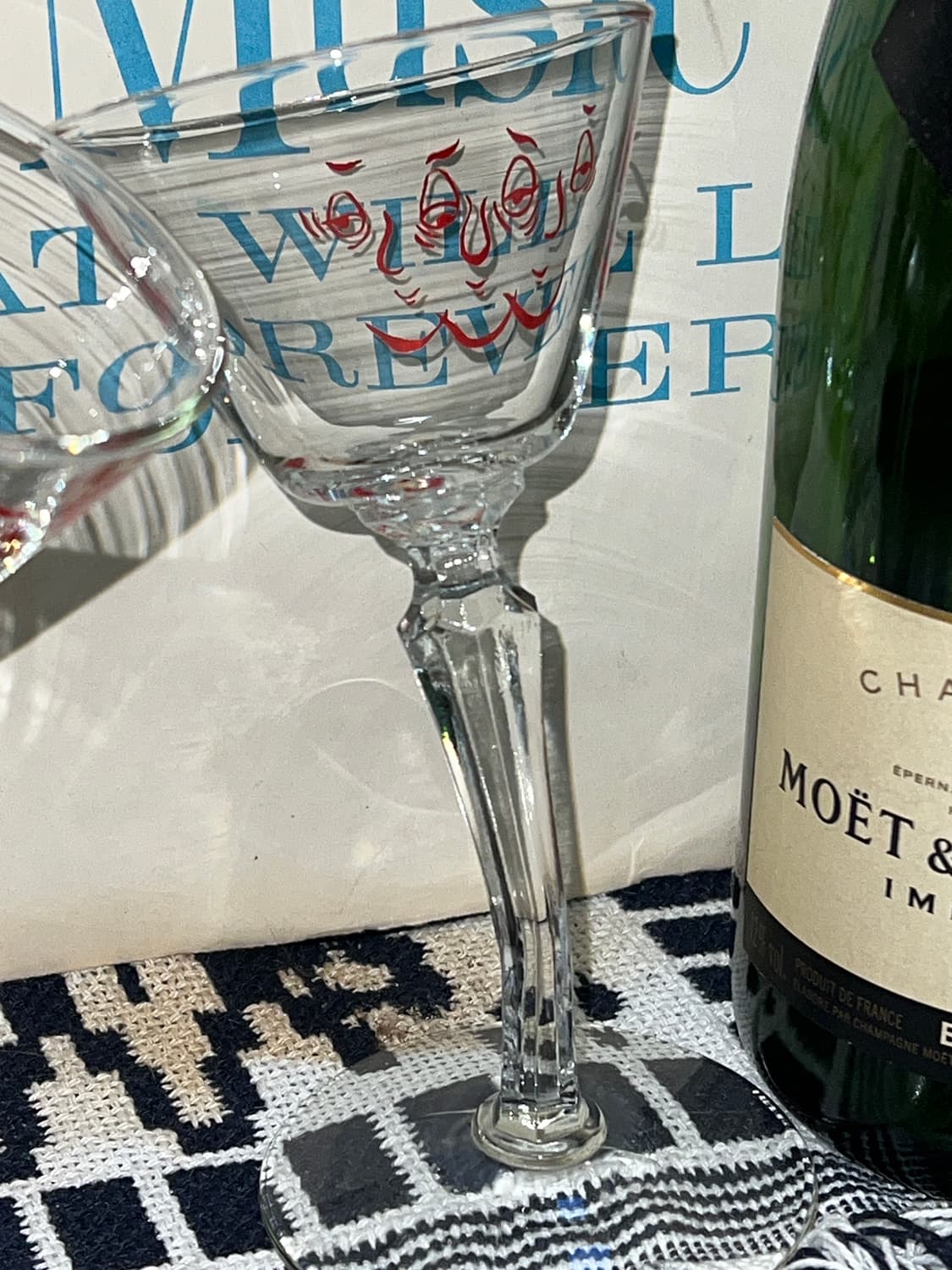 50sCrooked stem Tipsy Face Glass 상품이미지9