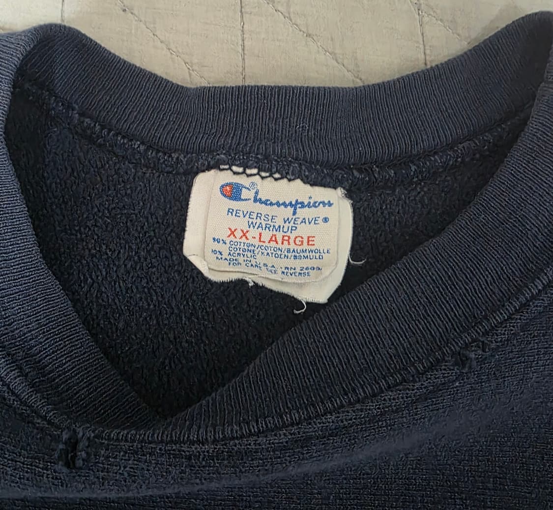 [XXL] 80s 빈티지 챔피온 리버스위브 트래쉬드 스웻 맨투맨 상품이미지5