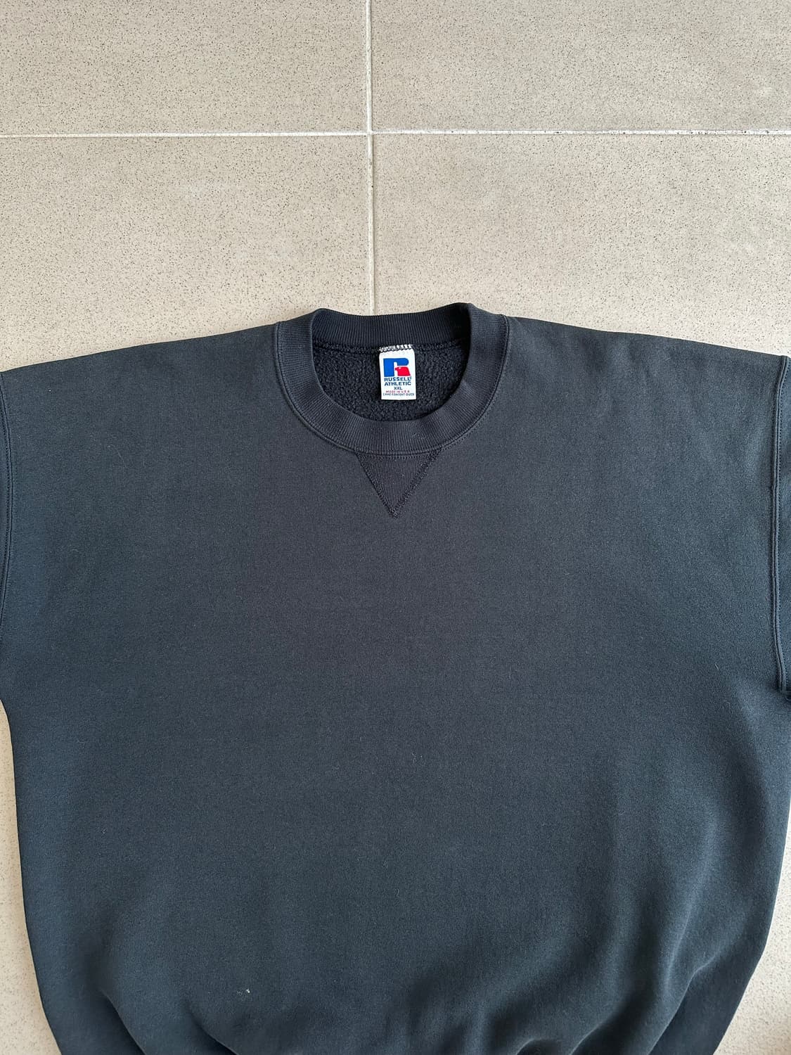 90s 빈티지 러셀 스웻셔츠 블랙 XXL USA 상품이미지4