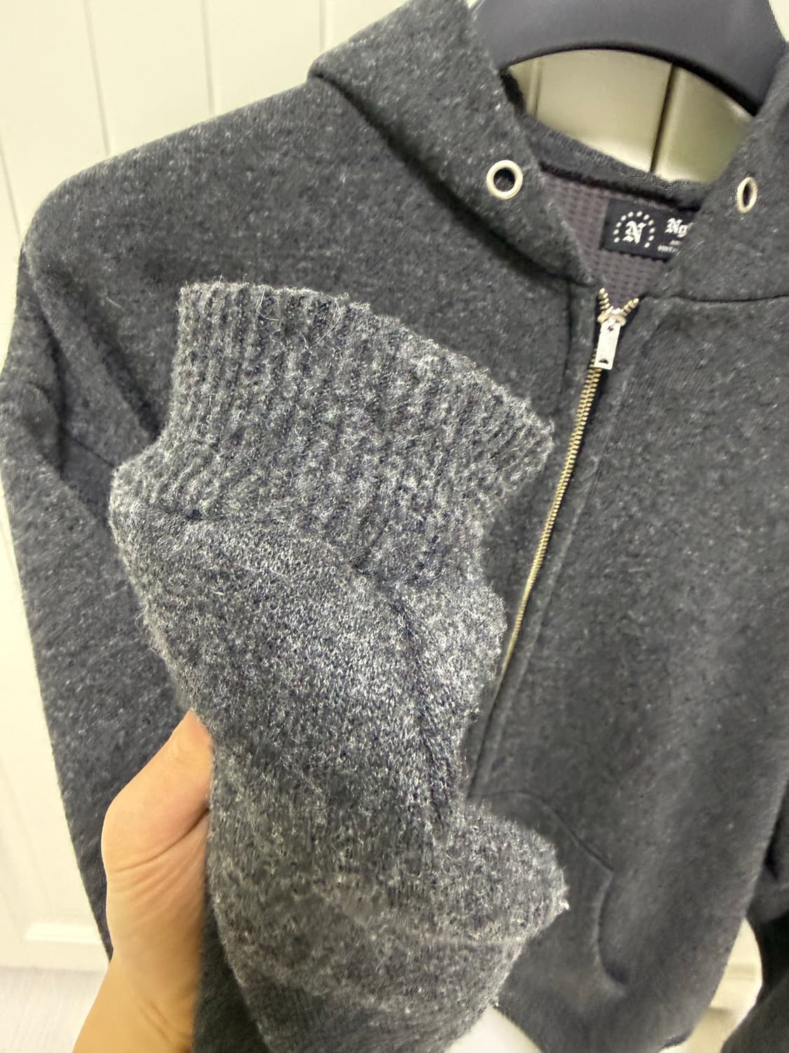 너티새비지 WOOLLY KNIT ZIP HOODIE 상품이미지2