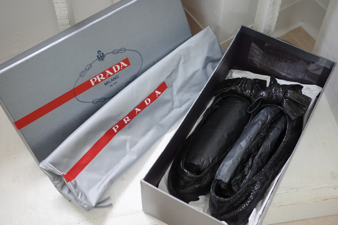 프라다 리본 플랫 슈즈 Prada ribborn flat shoes 상품이미지6