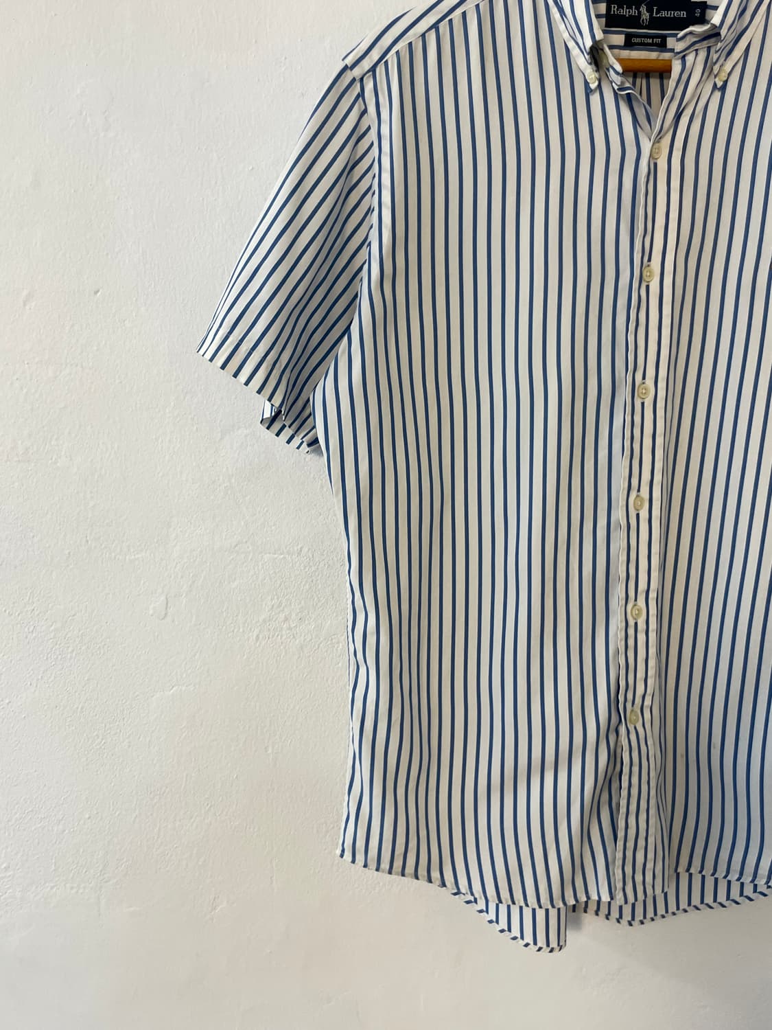 폴로 블루 스트라이프 반팔 셔츠  상품이미지3