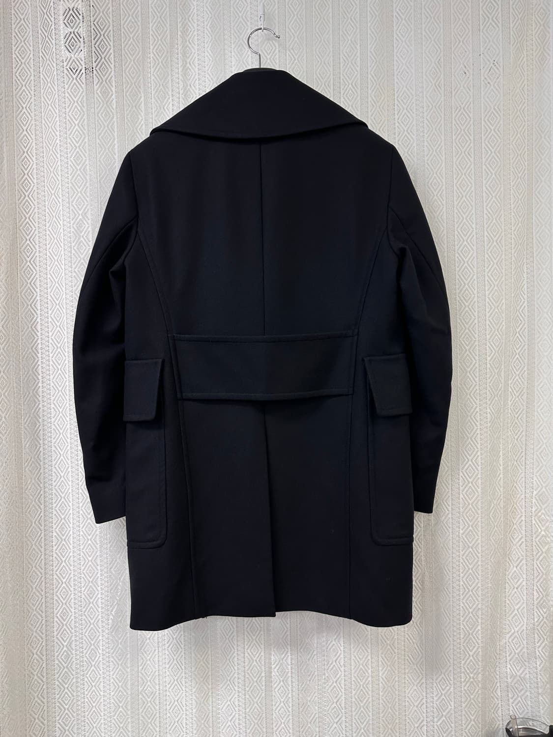 (M)산드로옴므 더블 브레스티드 코트 다크네이비 상품이미지6