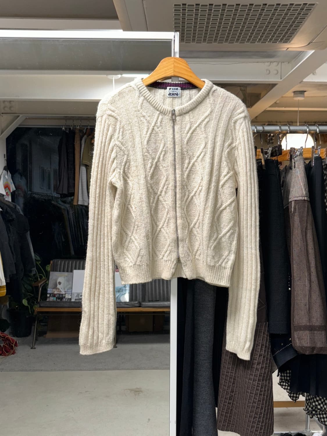 아이스버그 진스 집업 니트 상품이미지1