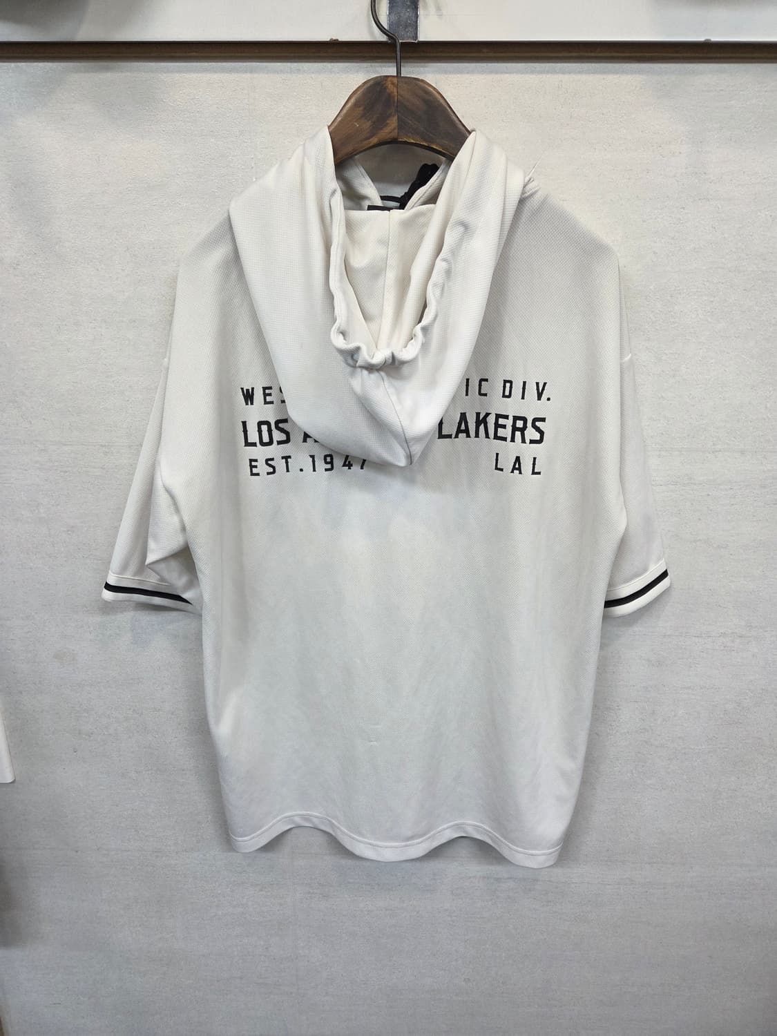 Nba la 레이커스 빈티지 후드 져지반팔 m 상품이미지2
