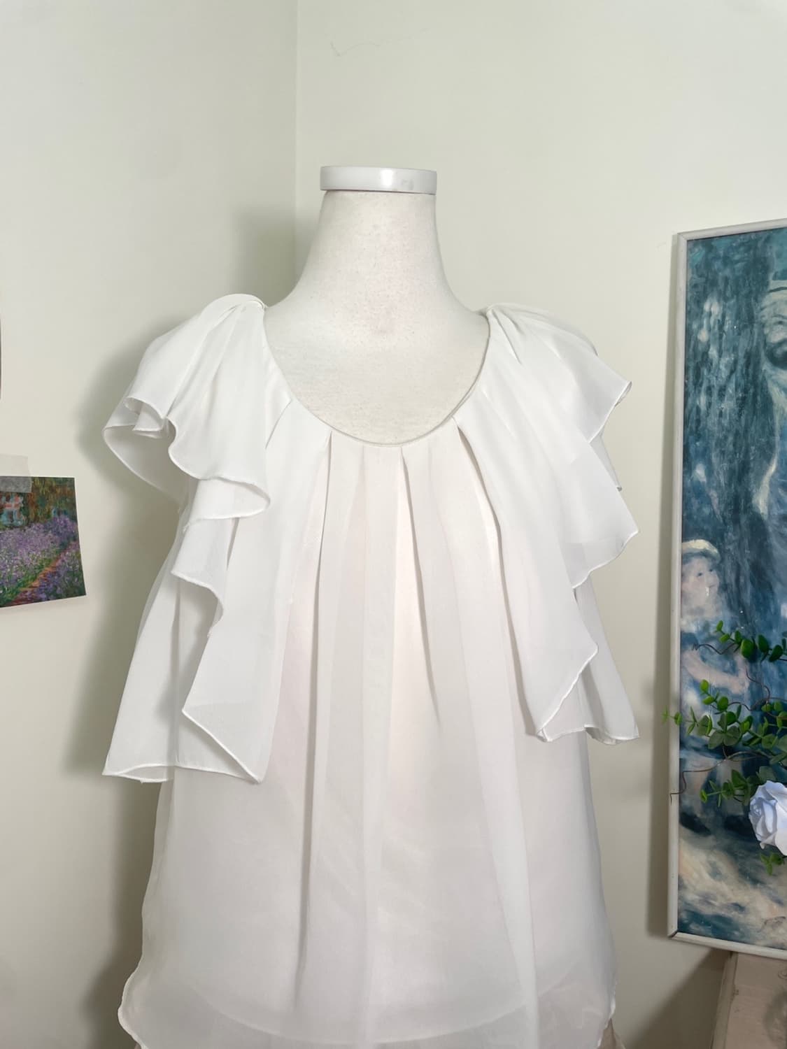 INGNI white pleats fairy blouse(size-M) 상품이미지5