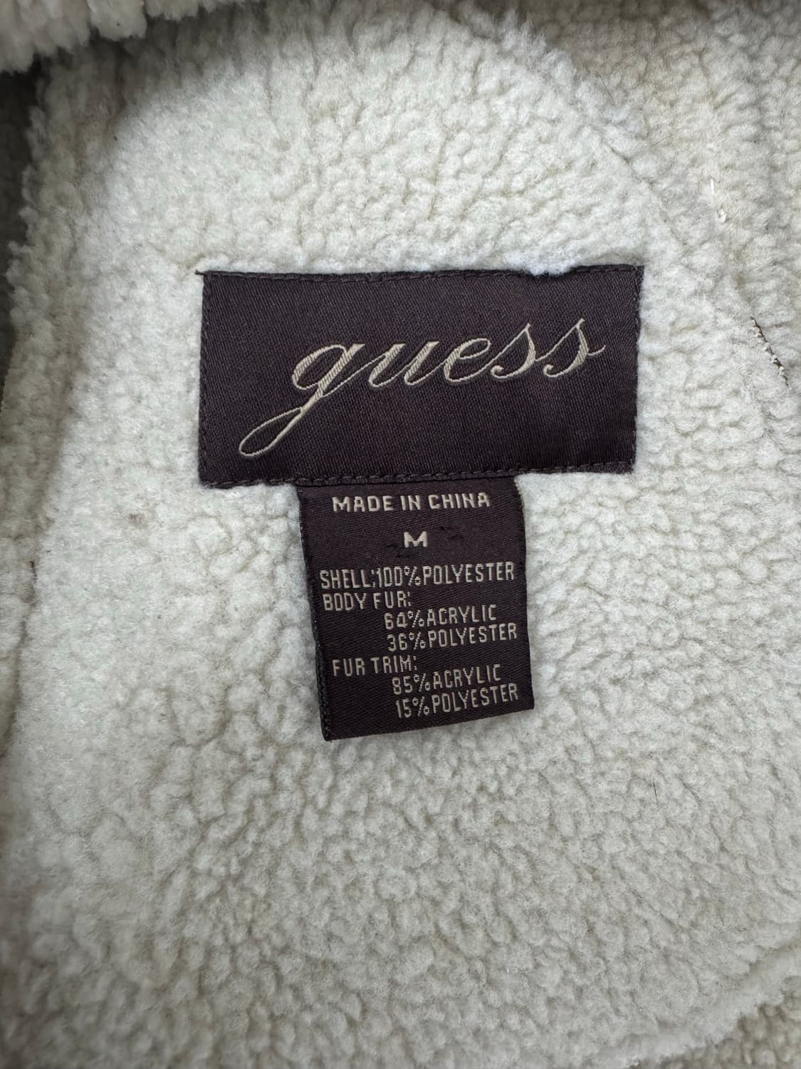 •게스 슬림핏 퍼카라 탈부착 무스탕 자켓  상품이미지8